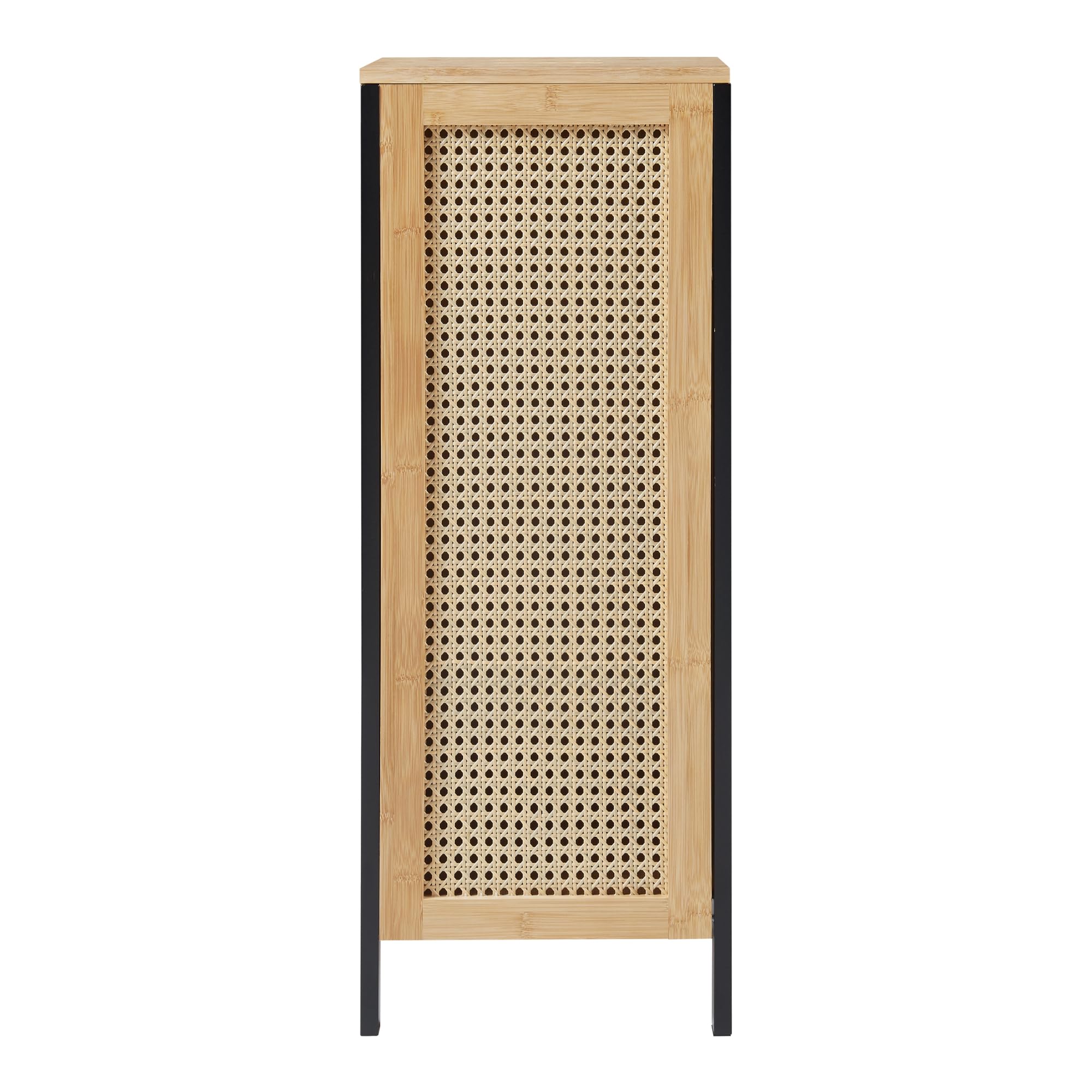 [en.casa] Mobile Portabiancheria con Coperchio Rimovibile Cesto in bambù per Bucato con Capienza 51 L Contenitore Rettangolare a Colonna 80 x 30 x 30 cm