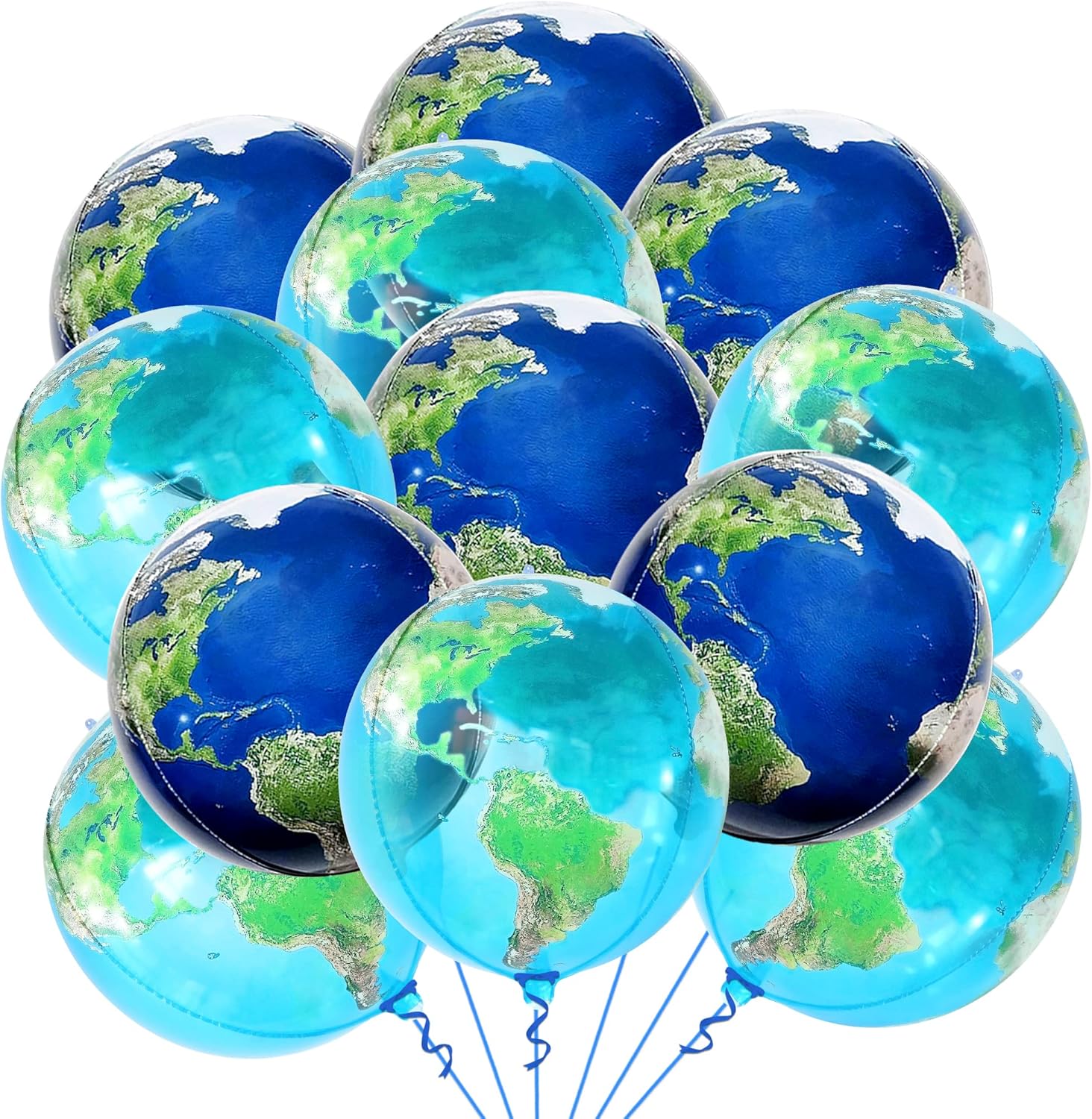 18 Pieces, Globe Balloons Set - 22 Inch Earth Balloons for Travel Party Decorations, Back To School Decorations | World Balloons for Galaxy Party Decorations | Space Balloons for Classroom Decorations