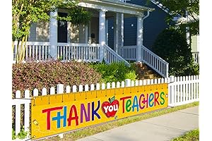Thank You Teachers Large Indoor Outdoor Banner Decoration