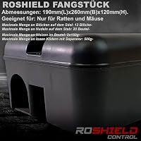 Roshield Pro Box 4 Egér- és Patkánycsapda Szett - Kültéri és Beltéri Rágcsálóirtó Dobozok, Fekete, 4 db 7