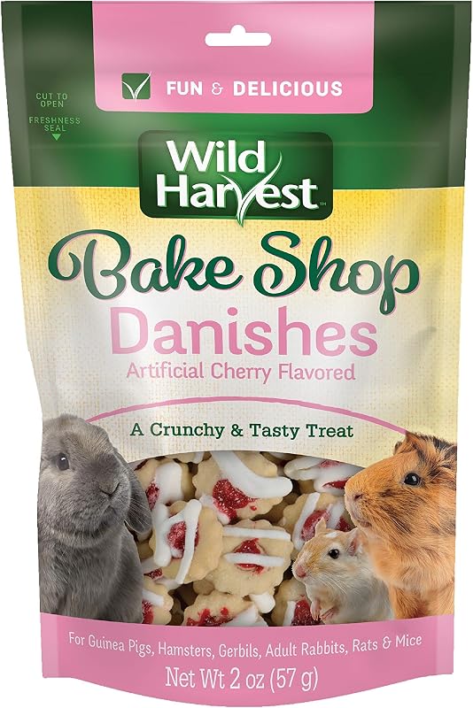 Petisco para Pequenos Animais Wild Harvest Bake Shop Danishes com sabor artificial de cereja, 56 g