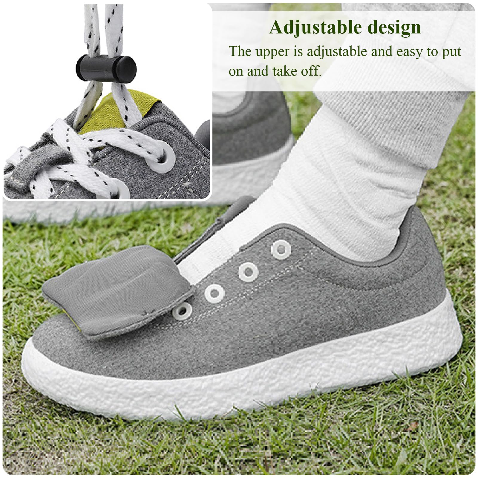 Scarpe per Diabetici Uomo Donna Larghe Regolabili Antiscivolo Anziani Scarpe da Passeggio Comode Pantofole per Diabetici Piedi Gonfi
