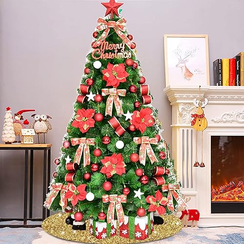 Miniatura 80 de Falda de árbol de Navidad morada de 46 pulgadas, falda de árbol de Navidad con lentejuelas brillantes, tapete de árbol de Halloween, faldas de árbol