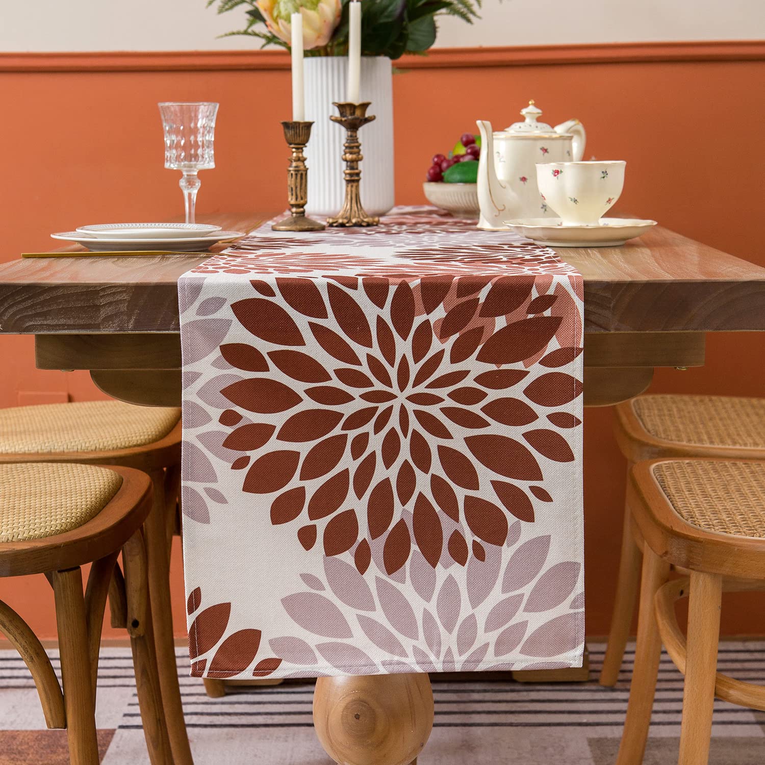 Christmas Snowflakes Gnome Linen Table Runners Dresser Scarves Decor Reusable Kitchen Dining Table Runners Christmas Decorations | SHEIN