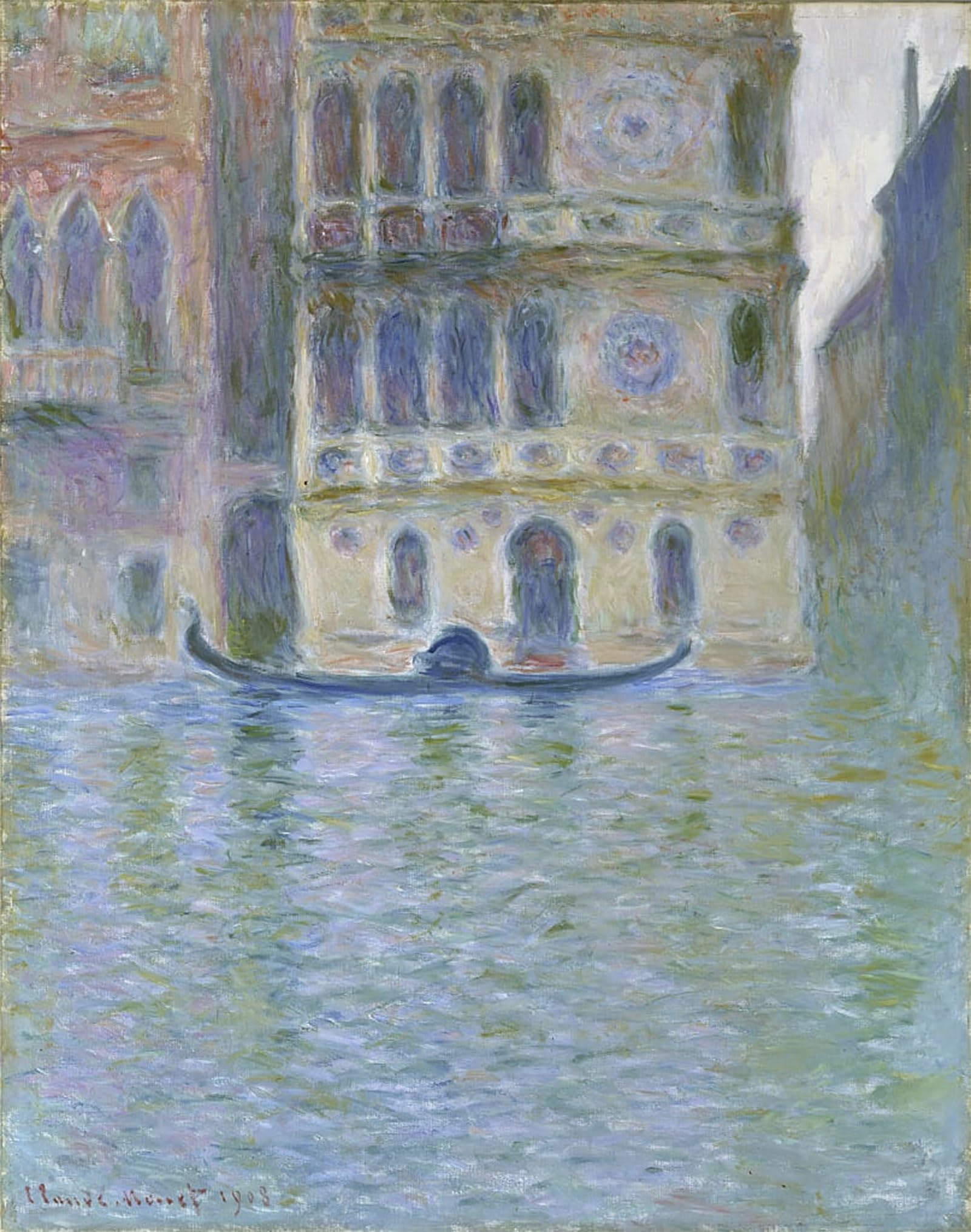 ARTXLXXBN Famous Print Painting Colorful Art Print the Palazzo Dario' by Claude Monet Canvas Art Decorations for Home Decor 60x90cm