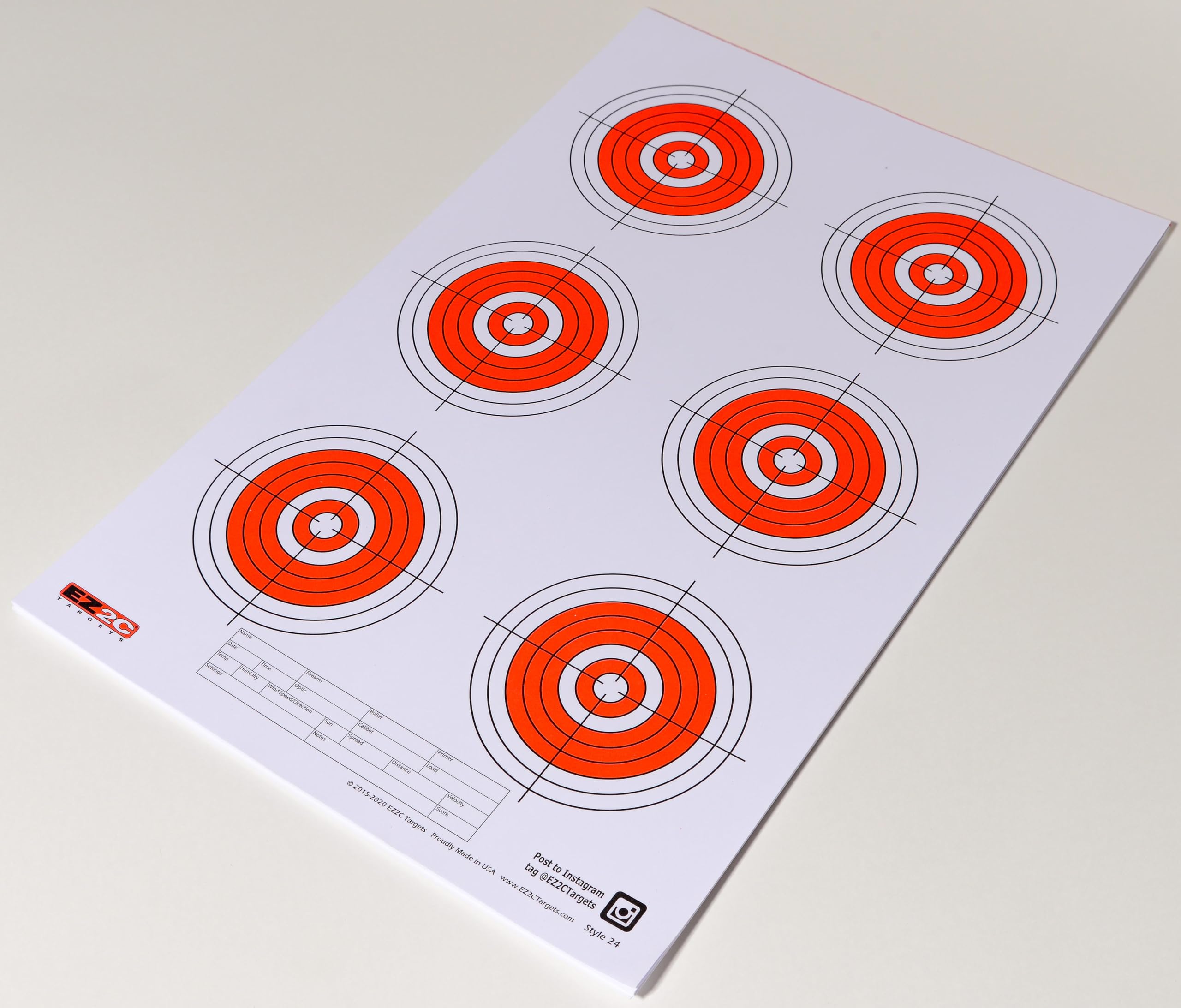 National Target Single Bull Red Center Air Pistol Target