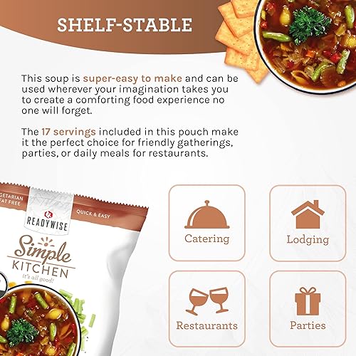 Vista 54 de READYWISE - Cocina simple, macarrones y queso, 16 porciones por paquete, MRE, vegetariano, senderismo, artículos esenciales de campamento