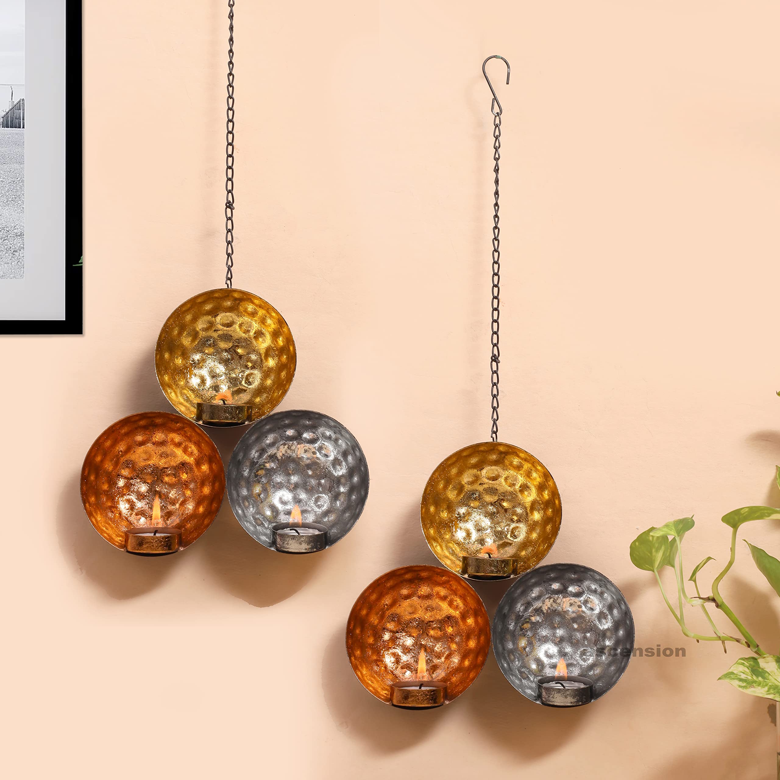 Ascension Metal Sconce Votive Wall Hanging Tealight Candle Holder Candle Holders for Home Decoration 43cm (3) (B0BD5GG1JB) Amazon Price History, Amazon Price Tracker