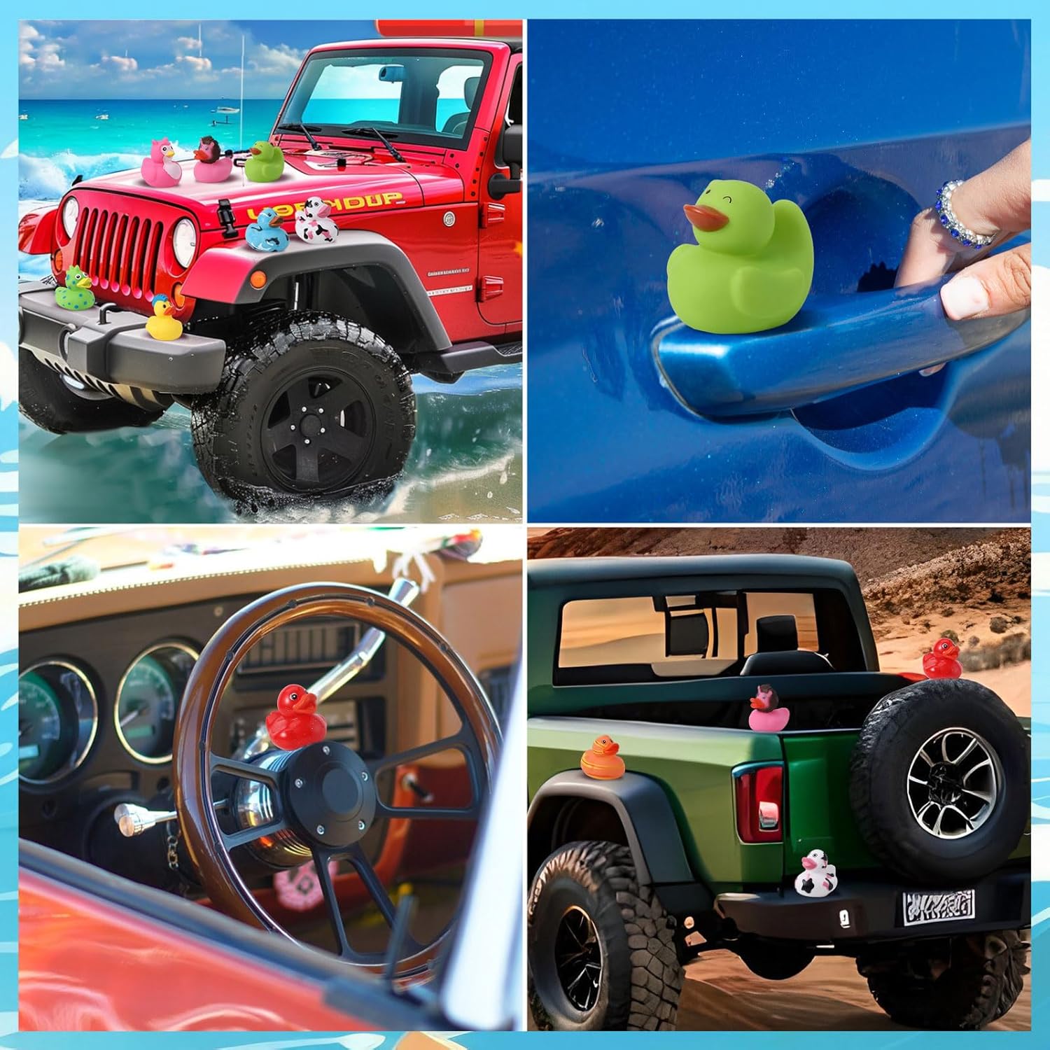 120 Pcs Rubber Ducks Assorted Plastic Christmas Rubber Duck for Cruise Ducks Ducking Bath Pool Toys Duck Party Favors Cruise Ships Hiding Christmas Stocking Stuffers for Kids Teens