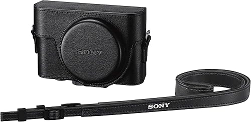 Sony Funda Premium (LCJRXKB) para cámaras fotográficas digitales de la serie RX100, color negro, pequeña