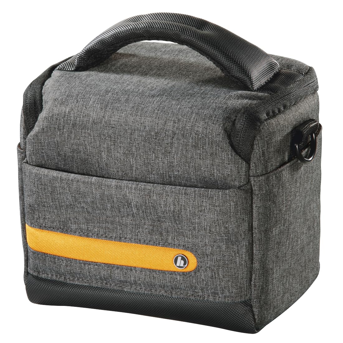 Hama "Terra Camera Bag Made of Recycled Polyester (Photo Bag for Digital Cameras 15.5 x 10 x 13 cm, for Hanging as Shoulder Bag, Belt Loop for Bum Bag, Variable Inner Dividers) Grey