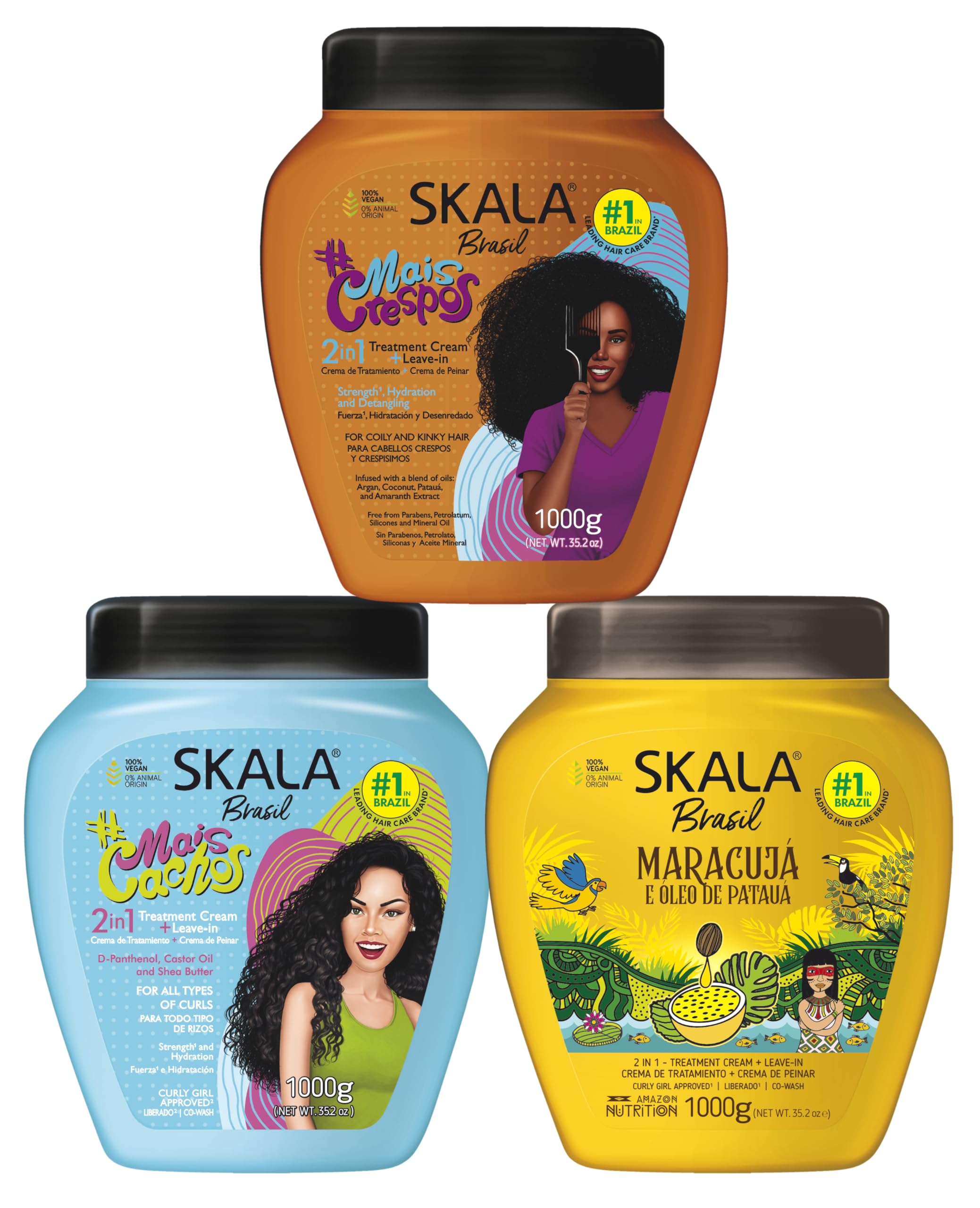Amazon.com : SKALA Mais Cachos, Crespos, and Maracuja 2-in-1 Cream