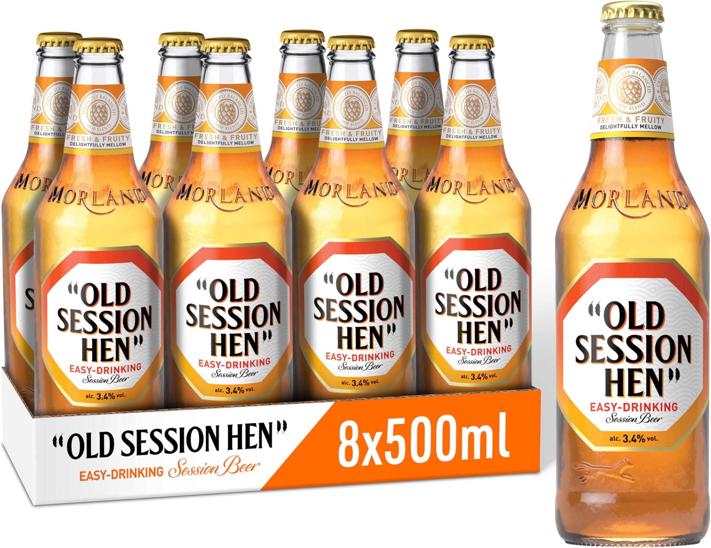 Old Session Hen Beer, 8 x 500ml Bottles, Session Ale