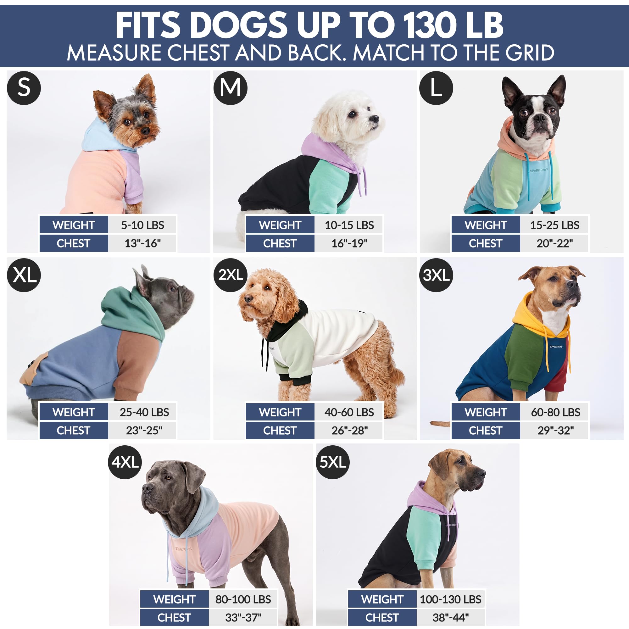 Amazon | Spark Paws Dog パーカー – 小型、中型、大型犬用の