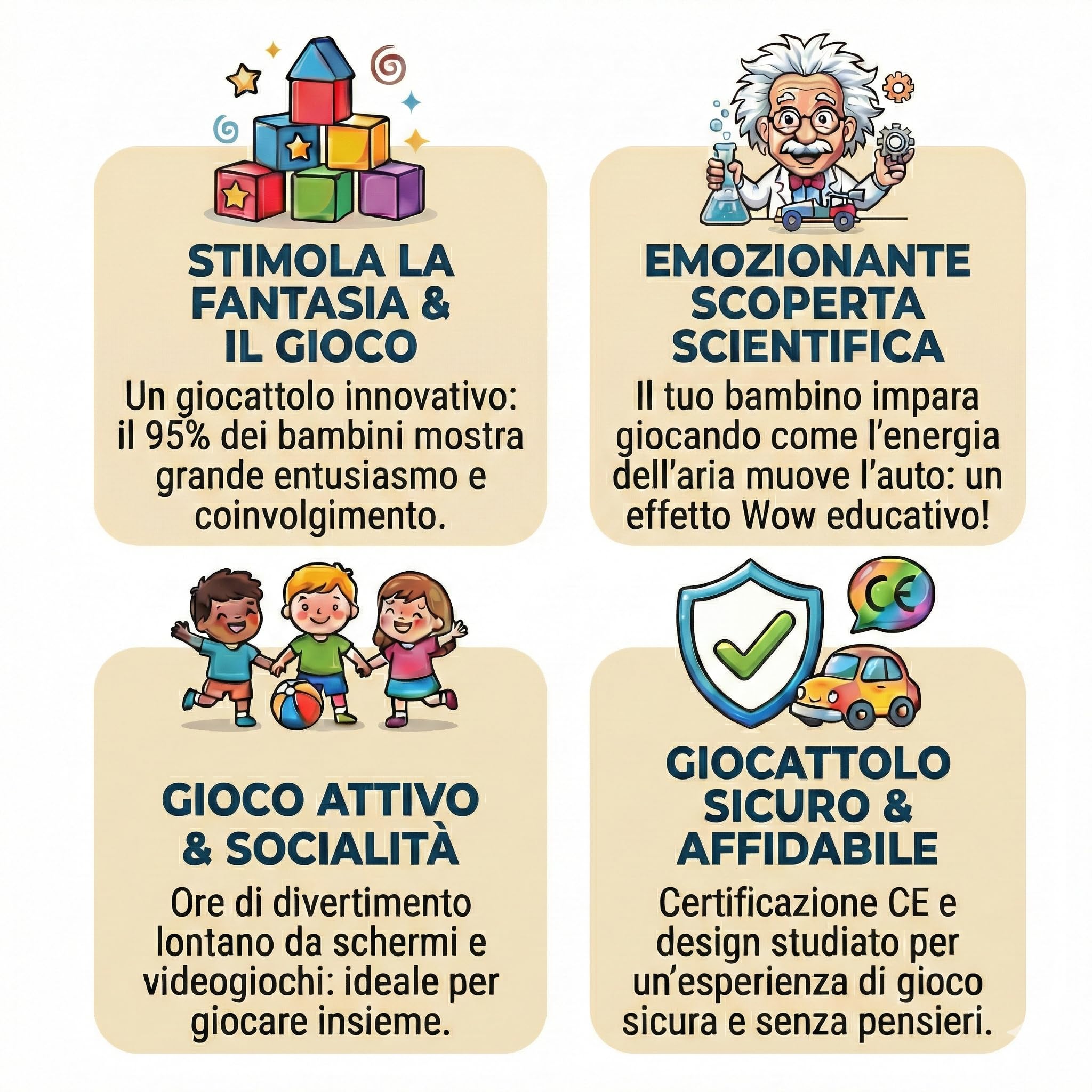 LUDAZON Macchinine ad Aria: Faranno Impazzire di Gioia Il Tuo Bambino, Regali di Compleanno Bambini 2 3 4 5 6 Anni, Giocattoli Montessori, Gioco Bimbo e Bimba Educativo, Idea Regalo, Guarda Il Video