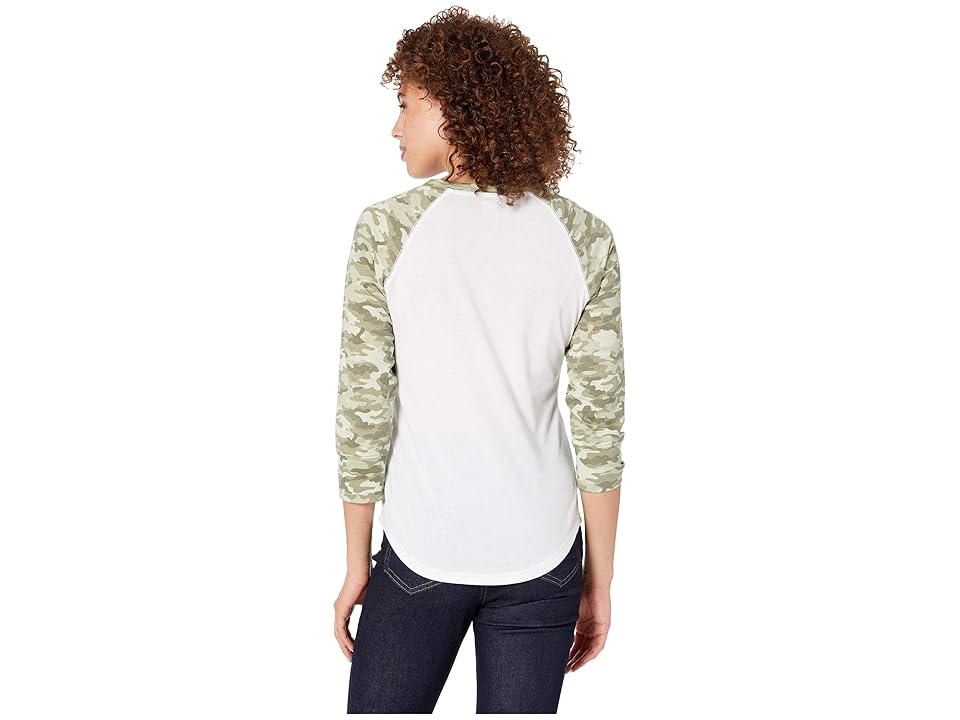 

Ariat Camo Burst Raglan Tee (White) Women's T Shirt