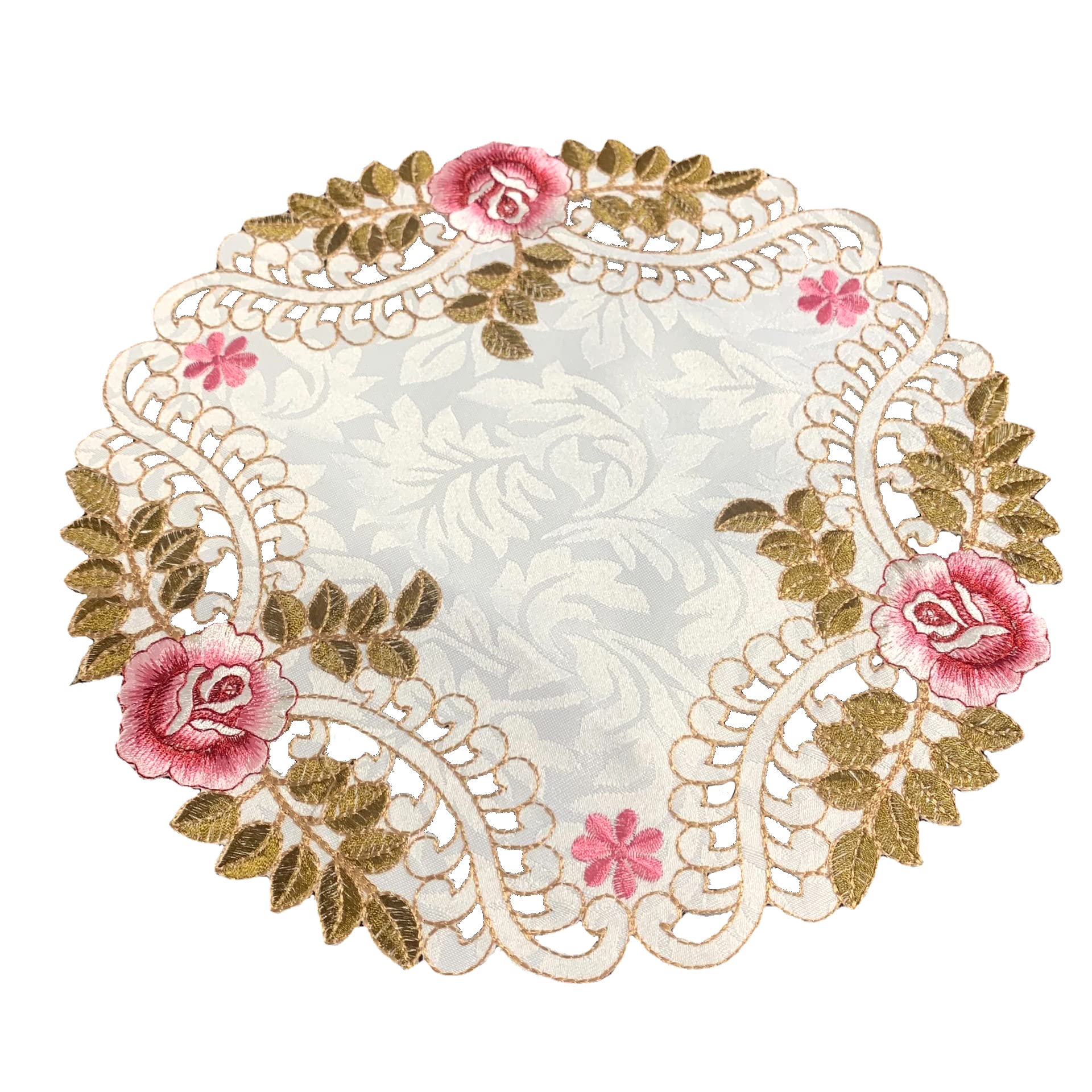 Juego De 4 Manteles Individuales De Mesa Con Bordado De Flores, De