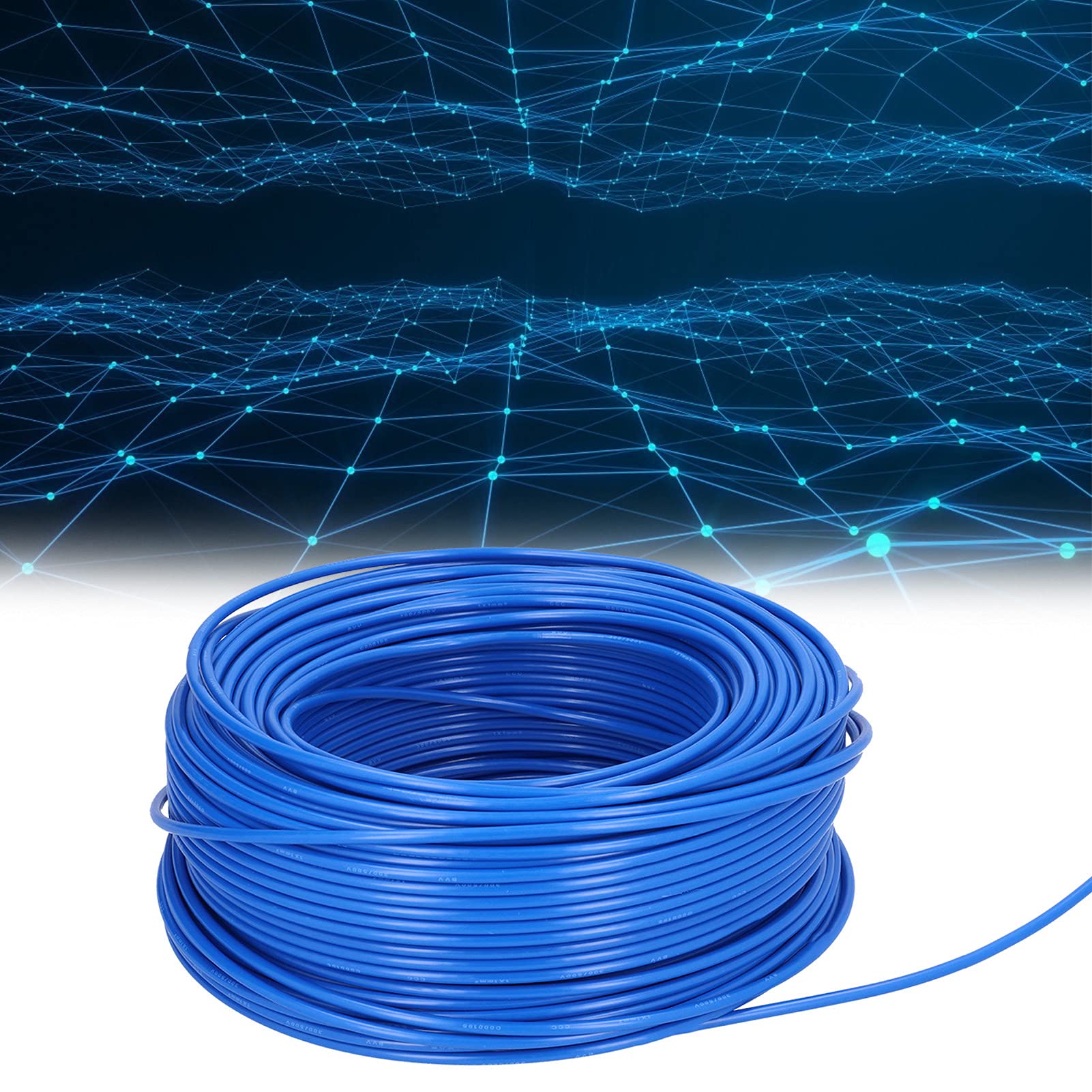 Oumefar Cable Eléctrico Cable de Cobre de 7 Núcleos con Aislamiento de PVC de 100 M para Aparatos Eléctricos, Resistente Al Calor, Resistente a la Corrosión, AC300 V