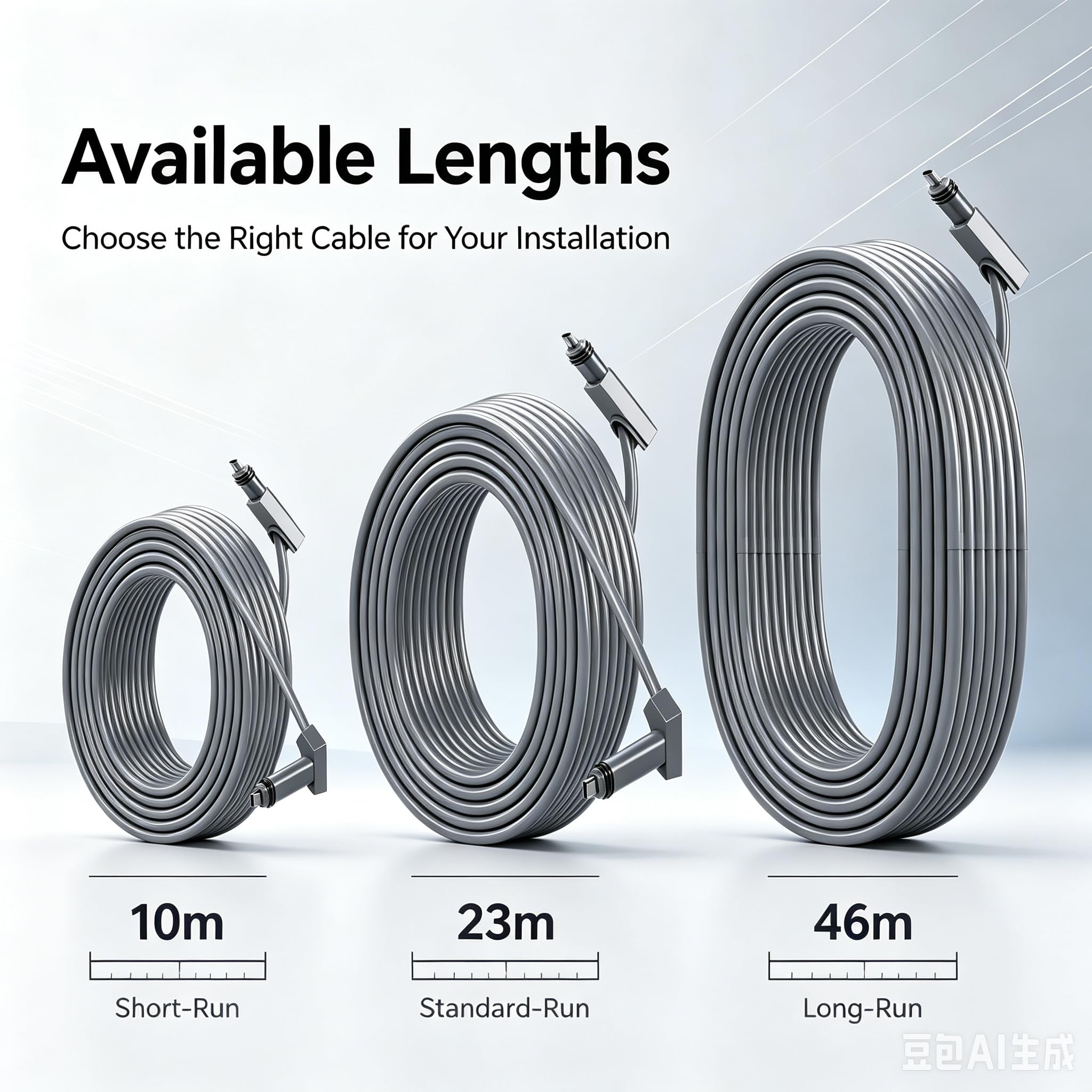 Câble Starlink Gen 2 de 10 m, câble PoE haute vitesse 26 AWG de remplacement pour kit Starlink V2 Standard Actuated, câble Ethernet étanche et résistant aux UV pour antenne parabolique rectangulaire