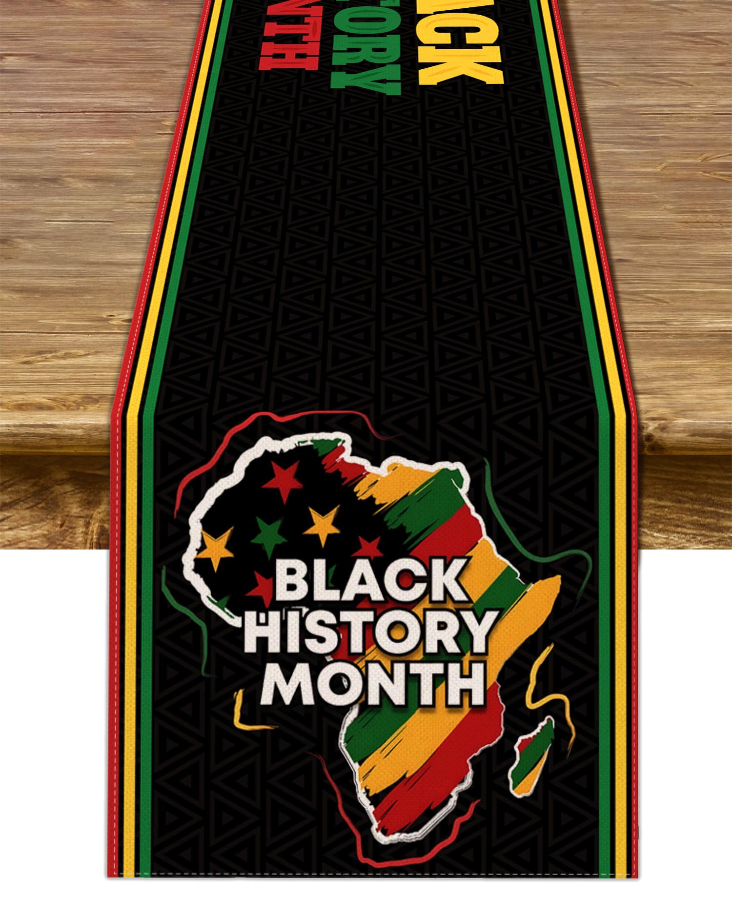 Nepnuser Camino De Mesa Del Mes De La Historia Negra Afroamericana Decoracion De Fiesta Nacional Afroamericana