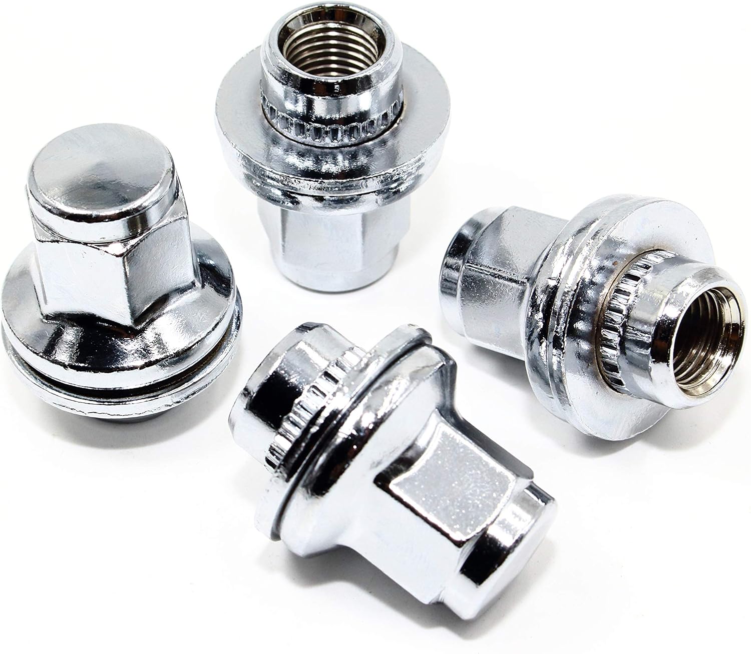 Set of 24 Veritek 14x1.5mm Chrome 1.65" Mag Seat w/Washer Wheel Lug Nuts for Nissan Armada Titan Infiniti QX80 Factory SUV Truck Wheels