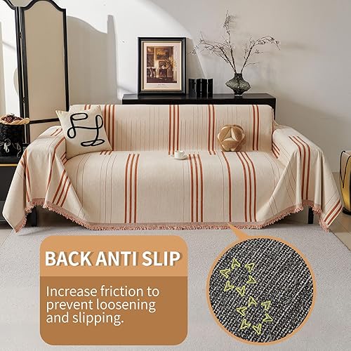 Miniatura 3 de Fundas antideslizantes bohemias para sofá de felpilla de 3 cojines, protector de sofá para perros y mascotas, lavable, antideslizante, funda de sofá