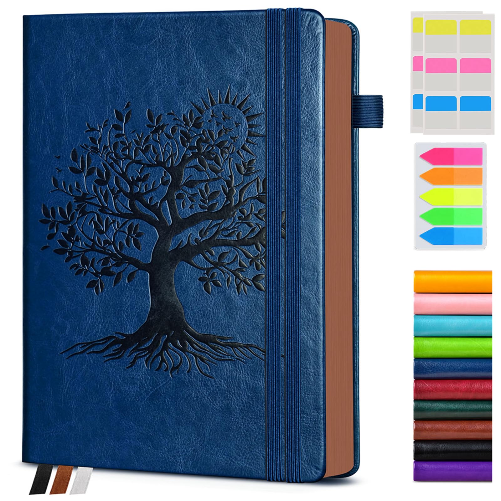 PAIBAS Lined Journal Notebook with 300 Page Numbered Pages, Vintage Leather