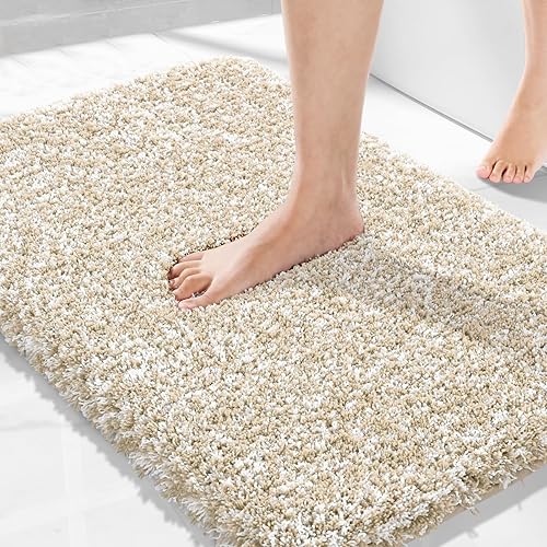 Miniatura 103 de Yimobra Alfombras de baño para baño, 32 x 20 pulgadas, ultra suaves y absorbentes de agua, alfombras de ducha de felpa antideslizantes, tapetes Gris