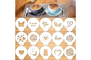 Konsait Coffee Stencil: Elevate Your Coffee Art with 15 Exquisite Latte Art Templates