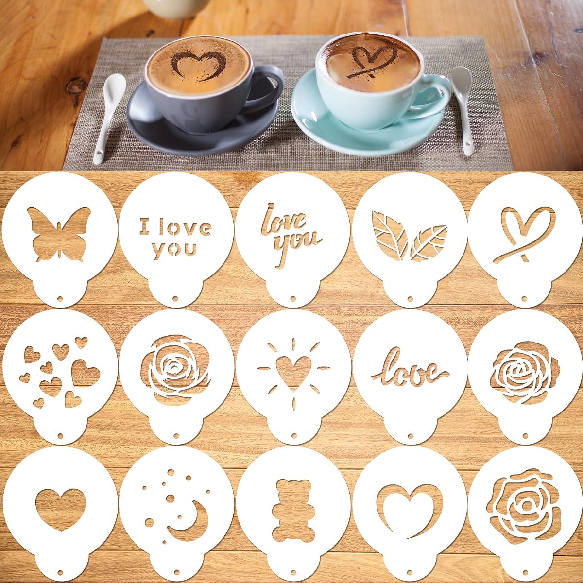 Konsait Cake Stencil Templates Decoration, Reusable Halloween Cake Cookies