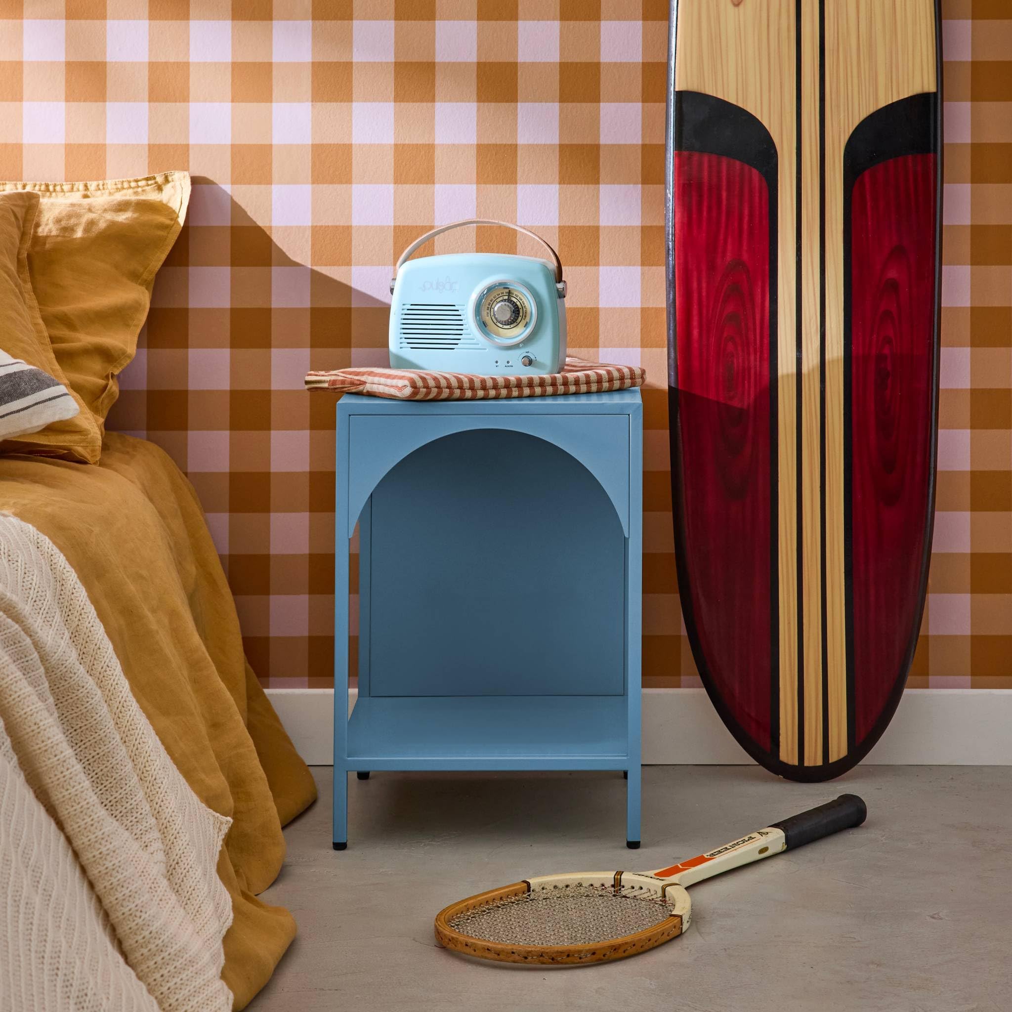 sweeek - Mesilla de Noche para Dormitorio Infantil, Soho, Azul