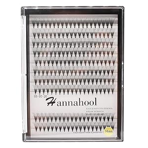 Hannahool 10Rows-200Pcs 20D Natural Long Individual False Eyelashes Cluster Thickness 0 07mm D Curl Volume Premade Fans Eye