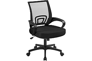 Yaheetech Silla escritorio economica negra para oficina