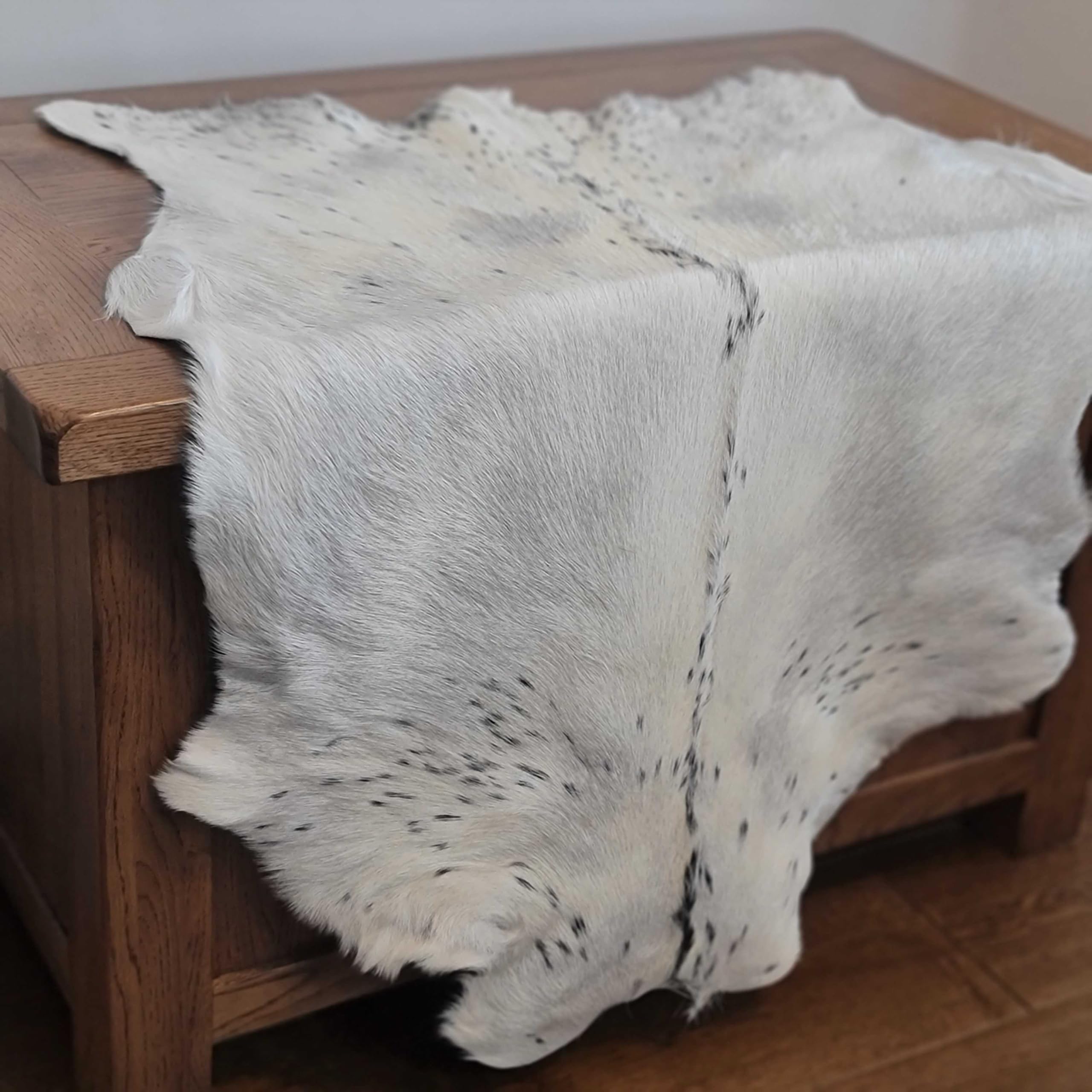 Peau de chèvre, tons exotiques, tapis en cuir véritable - Taille 2 x 3