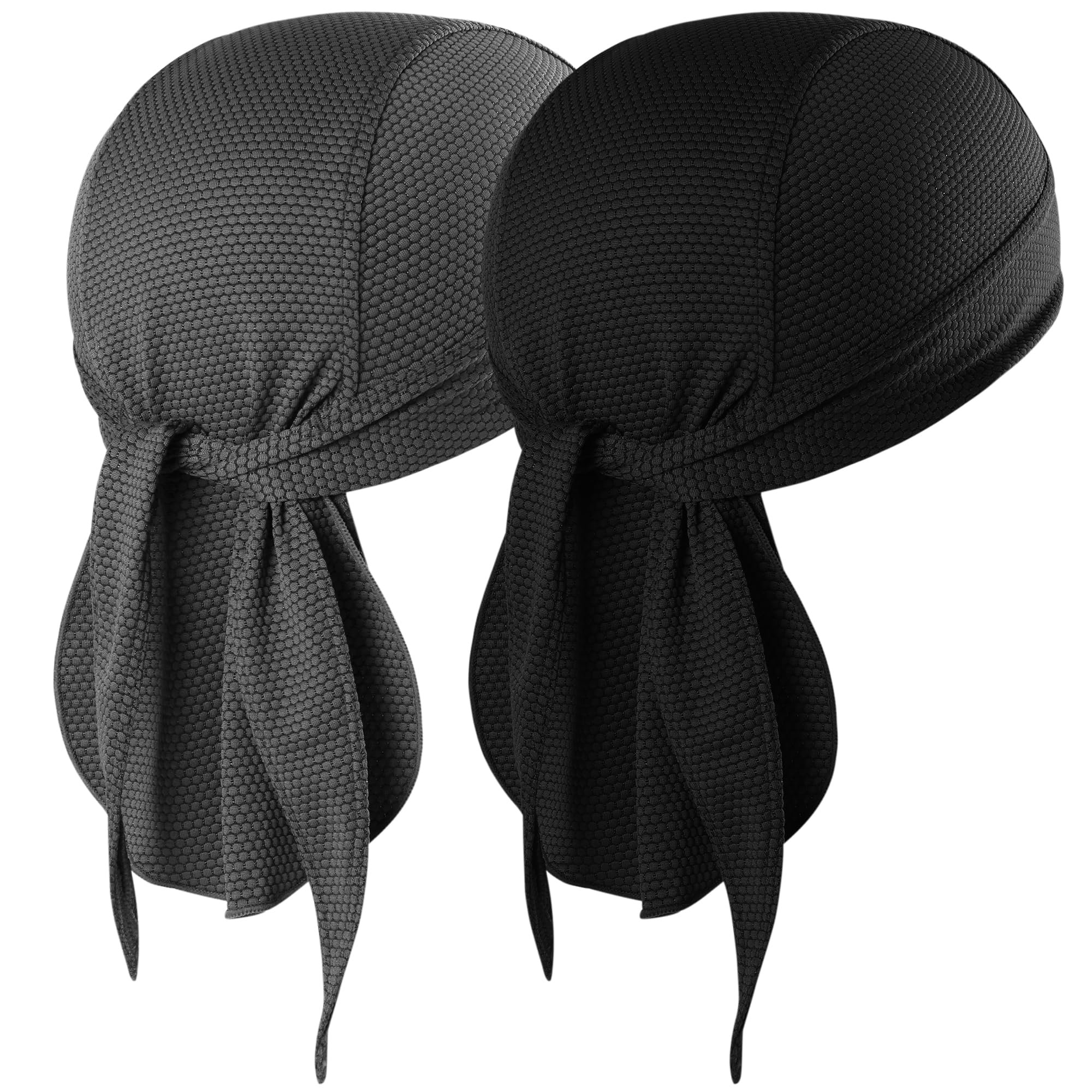 AXBXCX 2Pieces Durag - Breathable Durags for Men Sweat Wicking Du Rags Men Summer Beanie Skull Cap
