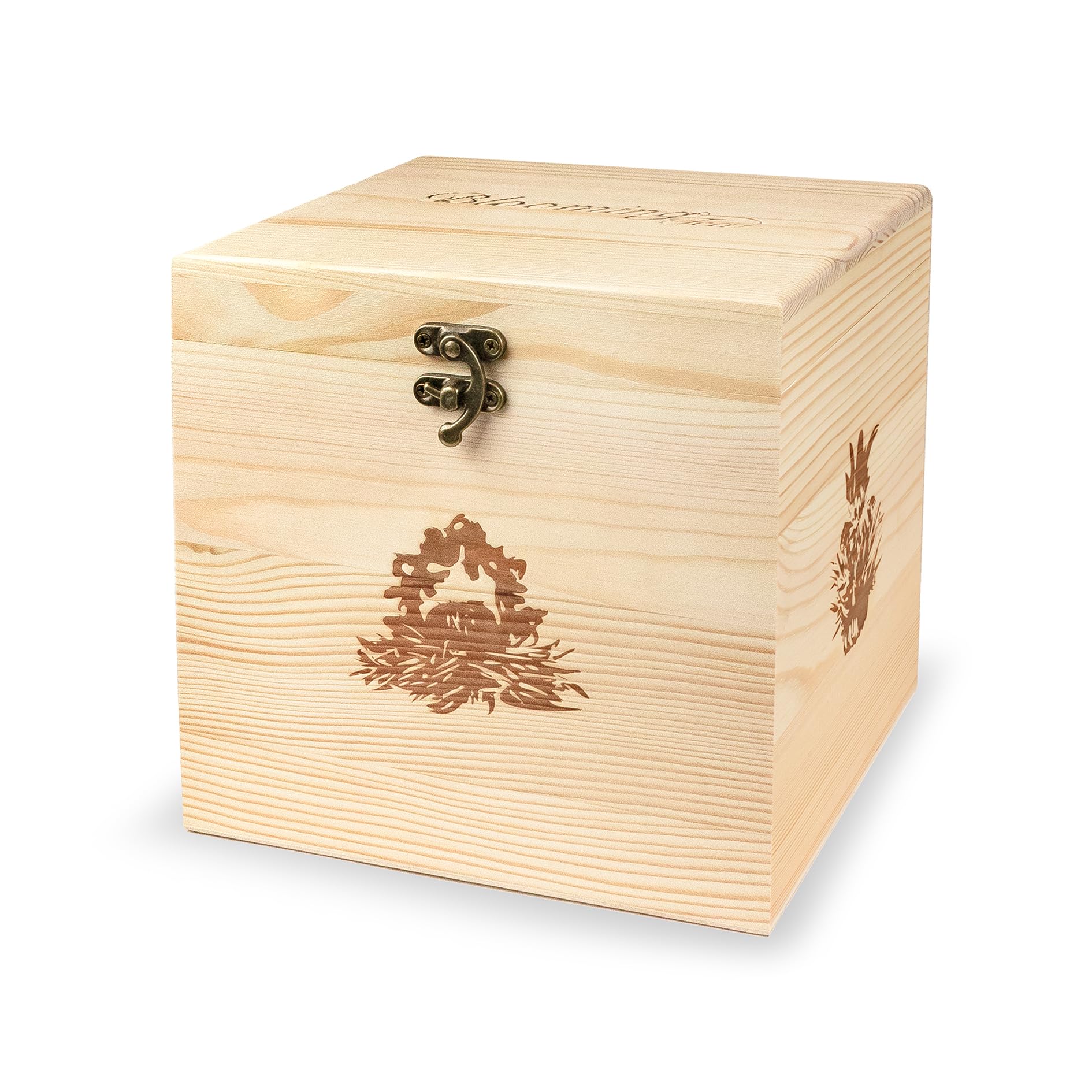 Creano Flores de Té Blanco 6 uds – Cofre de Madera con Tetera de Vidrio 500ml Antigoteo – Set de Lujo para Regalo – Té en Flor Hecho a Mano