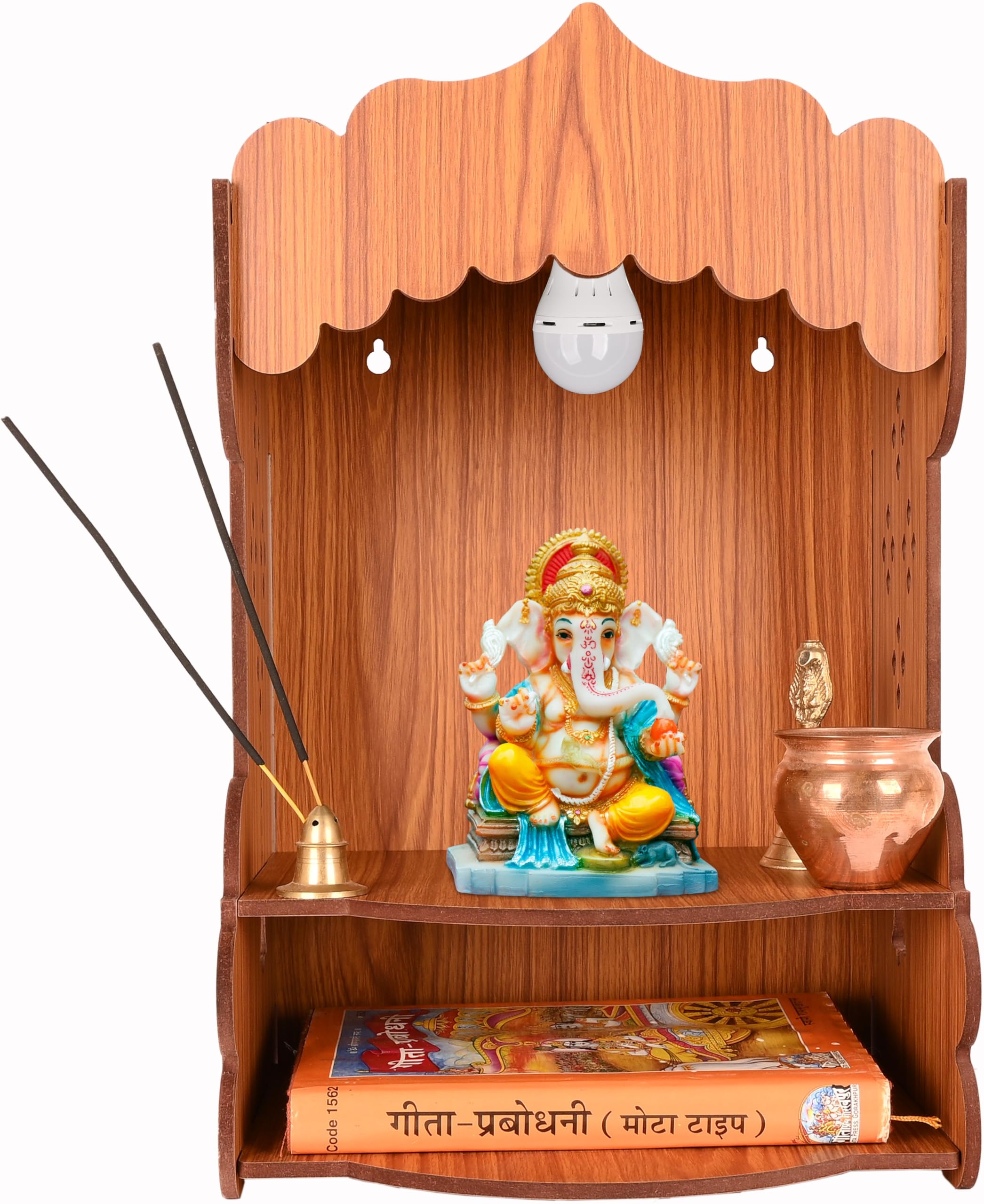 BANKEY Bihari Design & Decor The Wooden Home Temple Haven, Crafted Elegance for Your Spiritual Space Like Home, Office, Shop 2