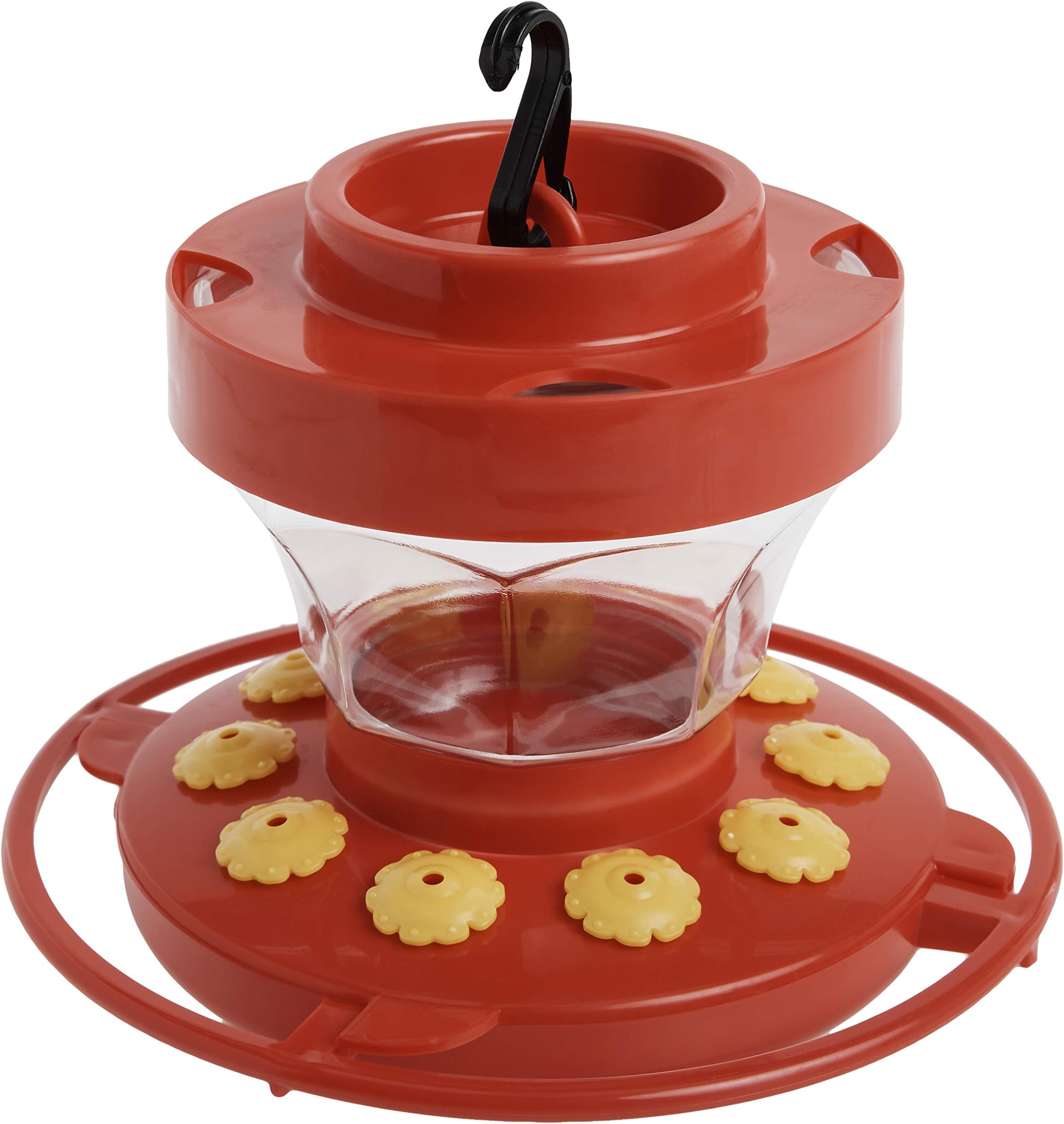 First Nature 993091-546 16 oz. Hummingbird Flower Feeder, Red