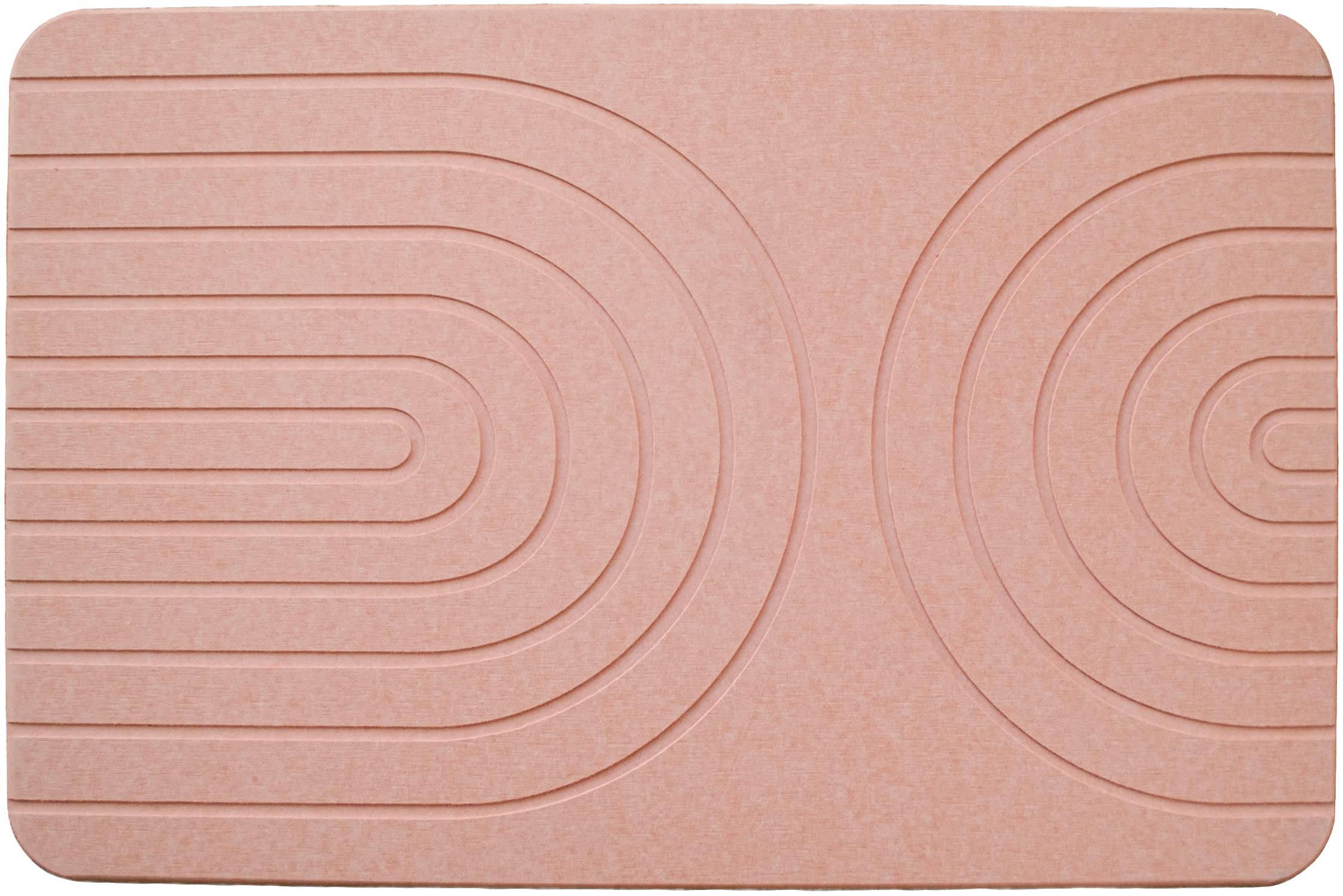 Alypt Stone Bath Mat & Diatomaceous Earth Shower Mat: Non-Slip, Ultra Absorbent, Quick Drying, Easy to Clean & Natural- 23.5" x 15" (Pink Sand)