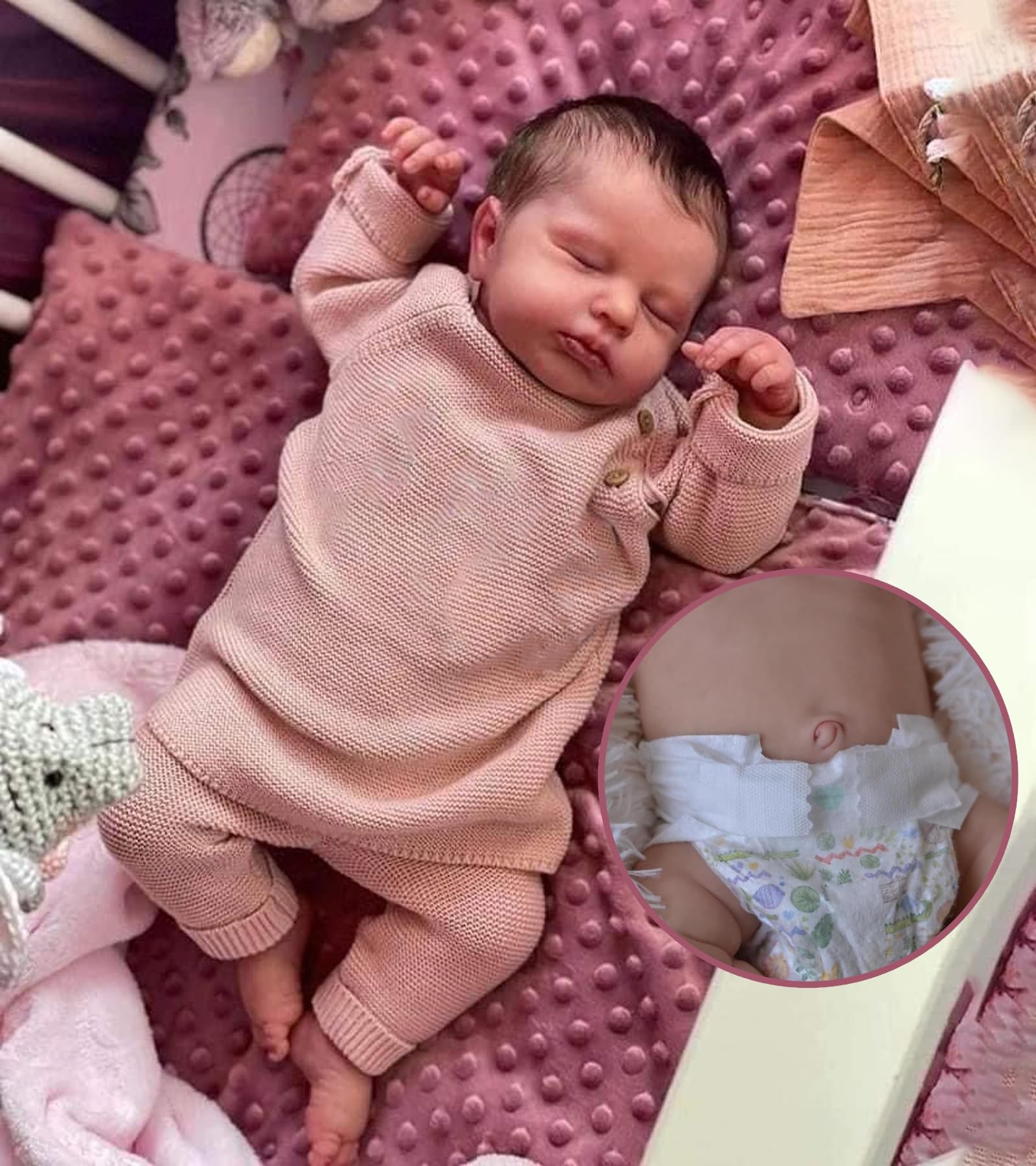Zero Pam Muñecas Reborn Reales 48 CM Bebe Reborn Niña Realista Muñecas Reborn Silicona Blanda Cuerpo Completo Bebe Reborn Recien Nacido Muñecos Bebe Que Parecen De Verdad