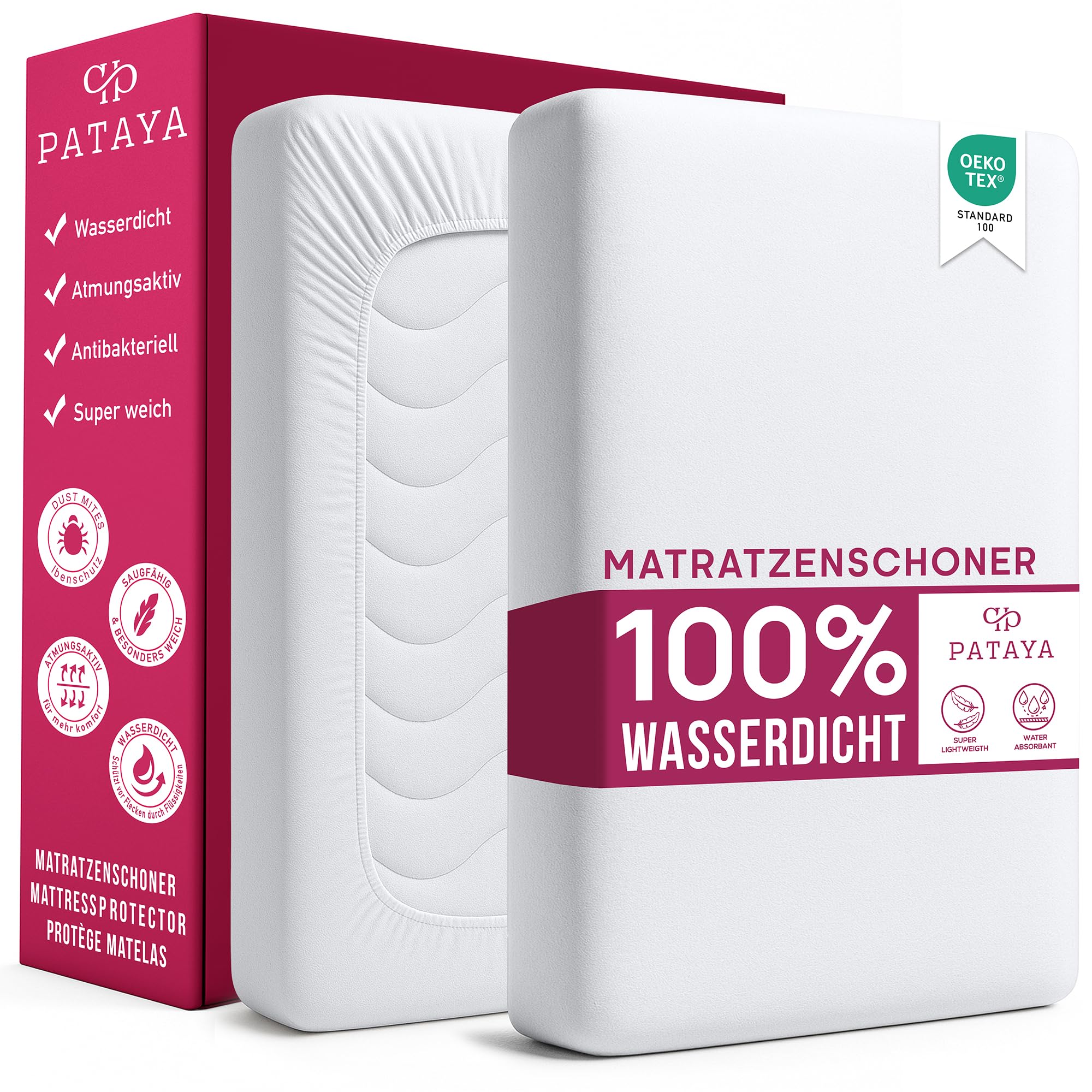 PATAYA Matratzenschoner 90 x 200 140x200cm 180x200 – wasserdichte Matratzenauflage 60x120 cm, 70x140 cm, 160x200 cm, 200x200 cm, sowie eine inkontinenzauflage für Baby/Kinder/ältere Menschen