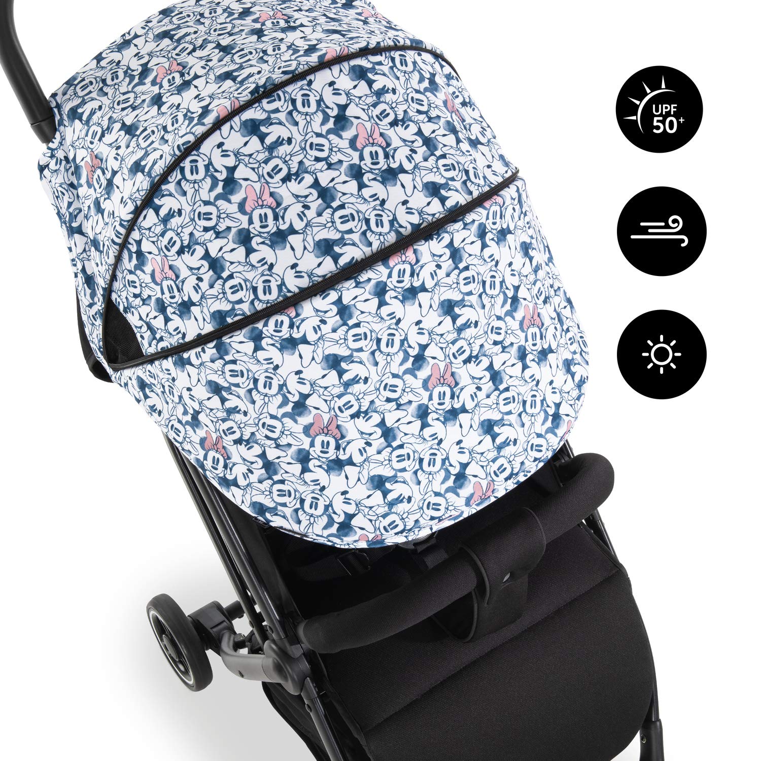 Cappottina Protezione Solare UPF 50+ Hauck Per Passeggino Swift X - Design Topolino, 3 Zone - Foto 7