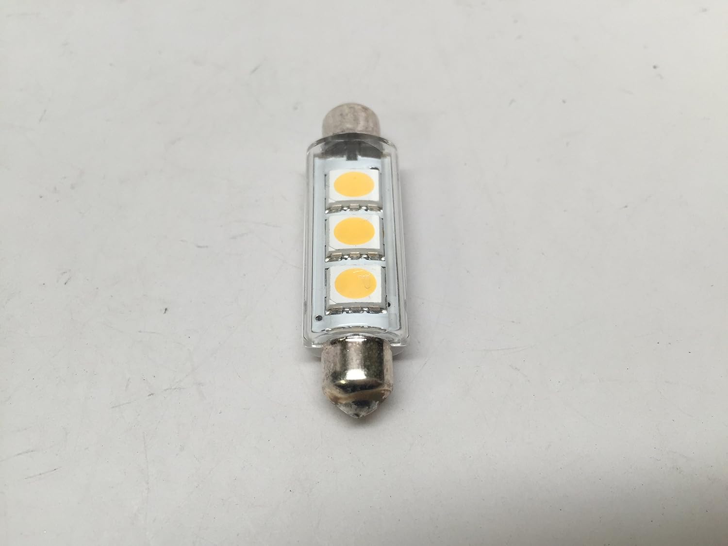 2 PCS MARINE AUTO RV TRAILER BUS VEHICLE LED BULB FESTOON TYPE WARM WHITE LIGHT