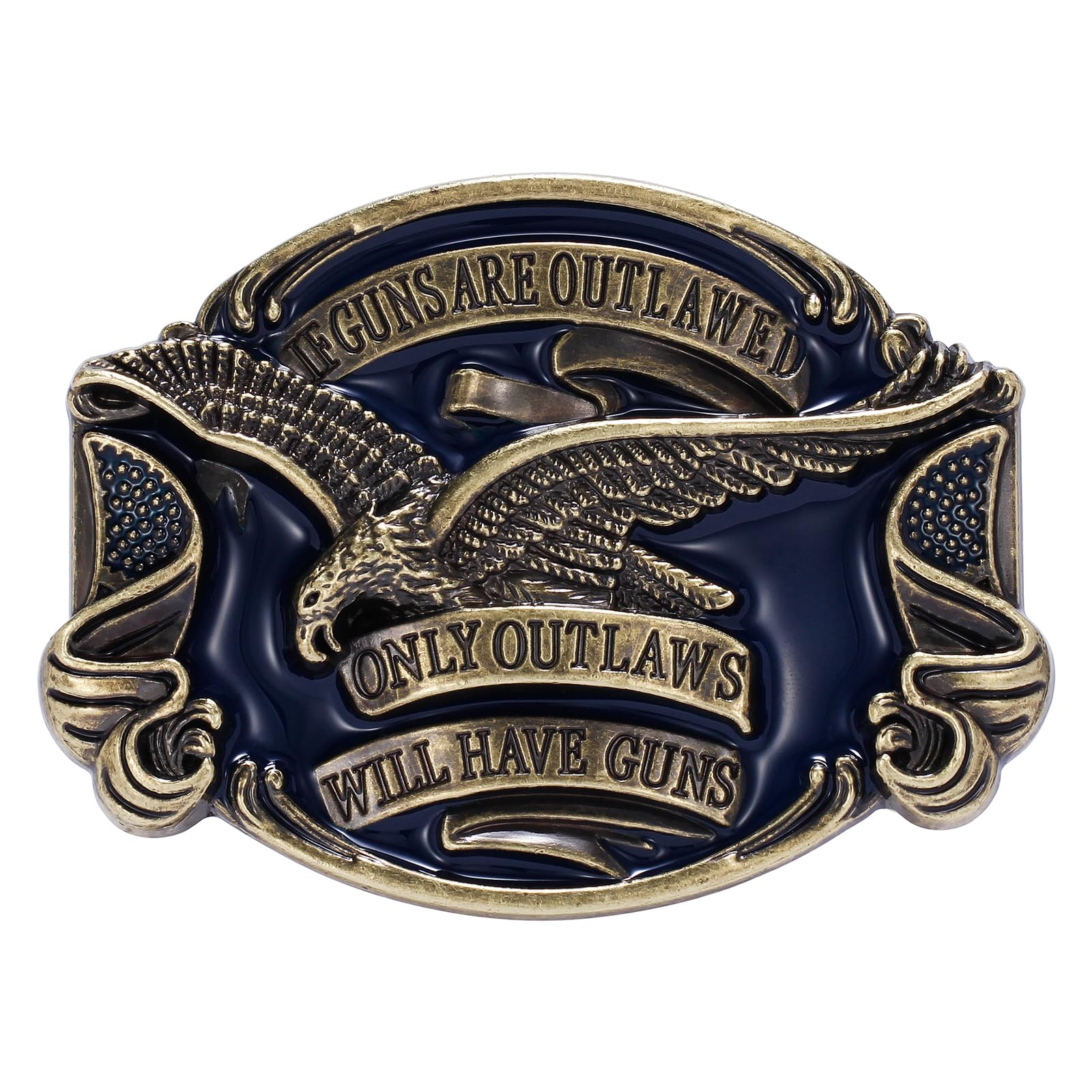 Belt Buckles for Men Women - American Flag and Eagle Belt Buckle