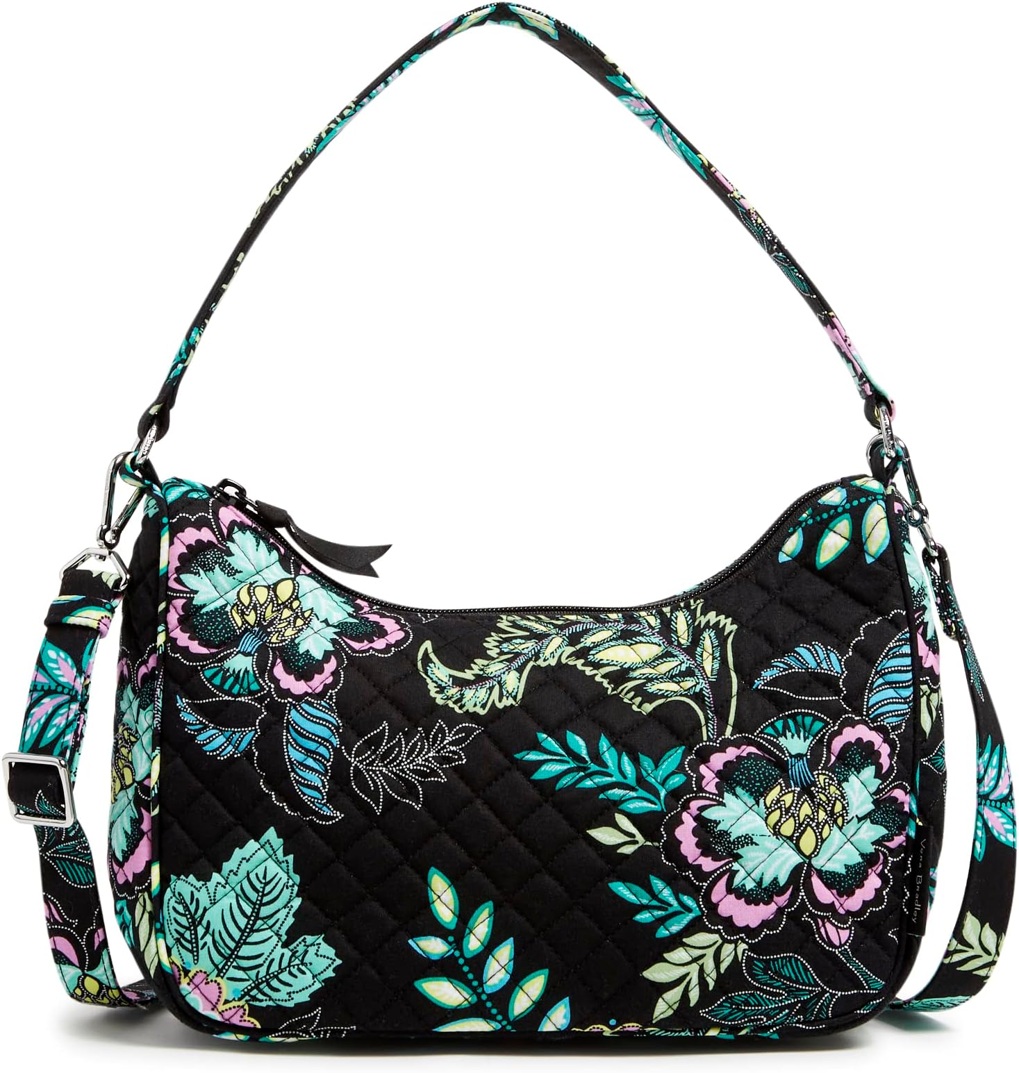Vera Bradley Womens Cotton Frannie Crescent Crossbody Purse Crossbody Purse