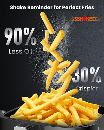 Miniatura 4 de Nuwave Brio Plus - Freidora de aire de 8 cuartos de galón, nueva y mejorada, sin PFAS, 7 funciones digitales de cocción de un solo toque que fríen