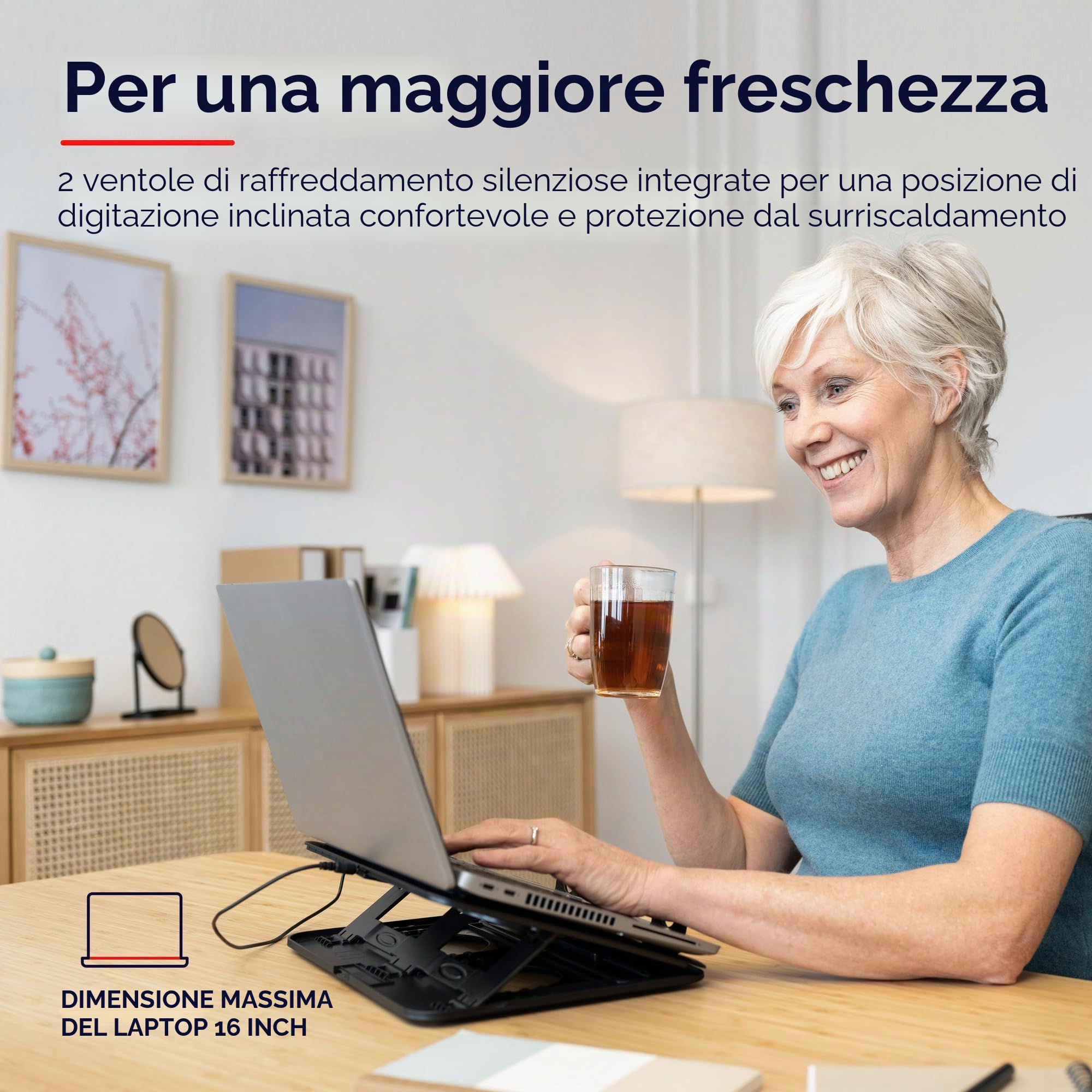 Trust Cyclone Supporto per Laptop 2 Ventole di Raffreddamento