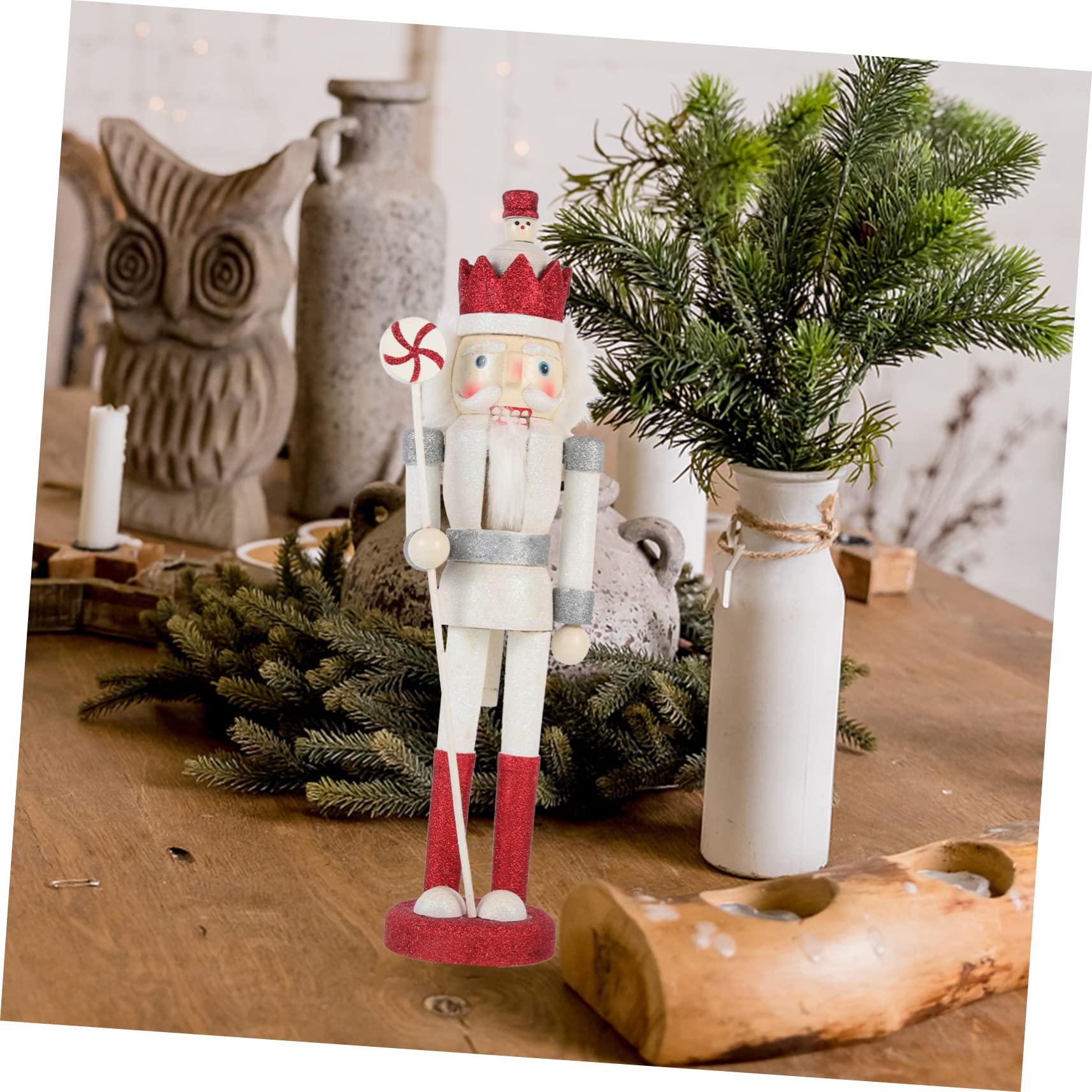 PRETYZOOM 4 Pz soldato schiaccianoci ornamento da tavolo per feste di Natale schiaccianoci decorativi natalizi fili natalizi fili di natale decorazioni natalizie all'aperto Di legno