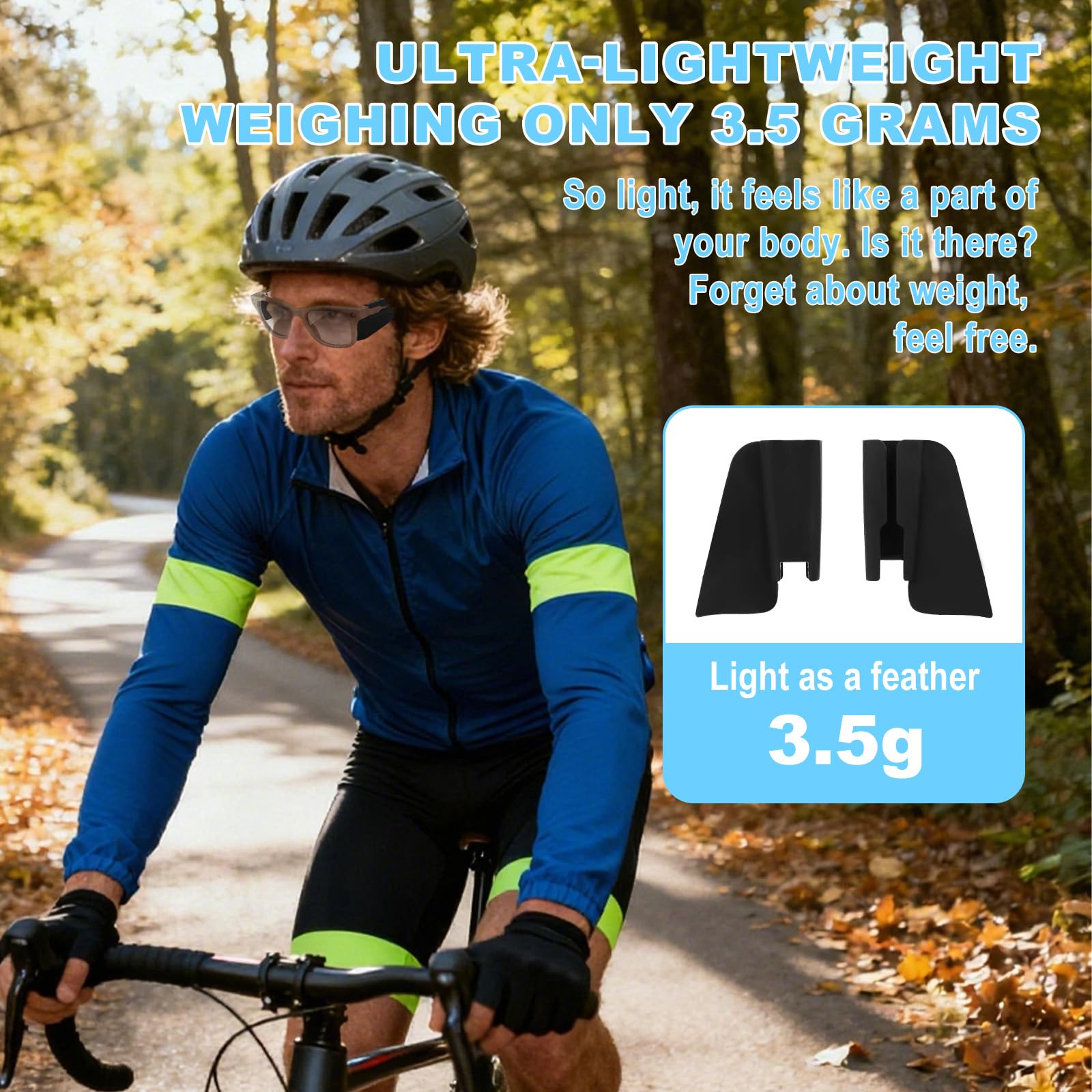2pz Protezioni Laterali Occhiali per Wayfarer/Skyler/Headliner/Oakley, Silicone Leggere Clip su Accessori Occhiali Intelligenti di Sicurezza per Corsa Ciclismo Arrampicata Skateboard