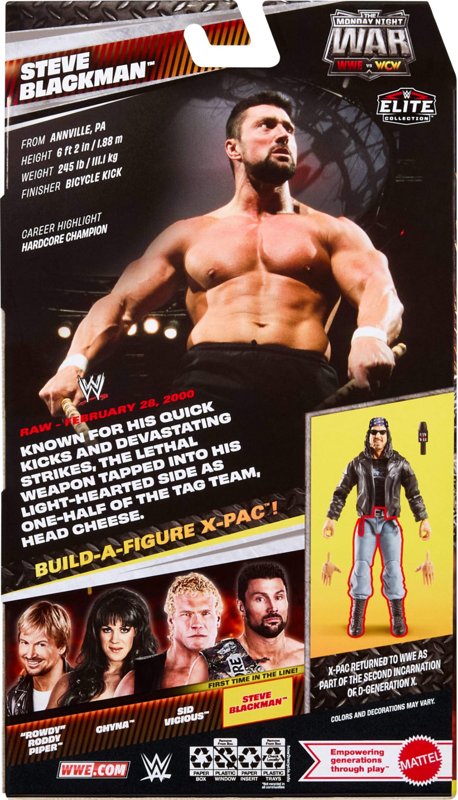 WWE Steve Blackman Mattel Elite Collection Monday Night War Series 10 Wrestling Actionfigur Spielzeug